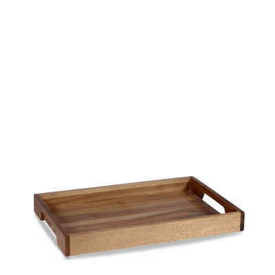 Churchill Tablett Rustikale Holzbox mit Griffen, 4 Stück, 25,8x39,7cm, aus, Holz