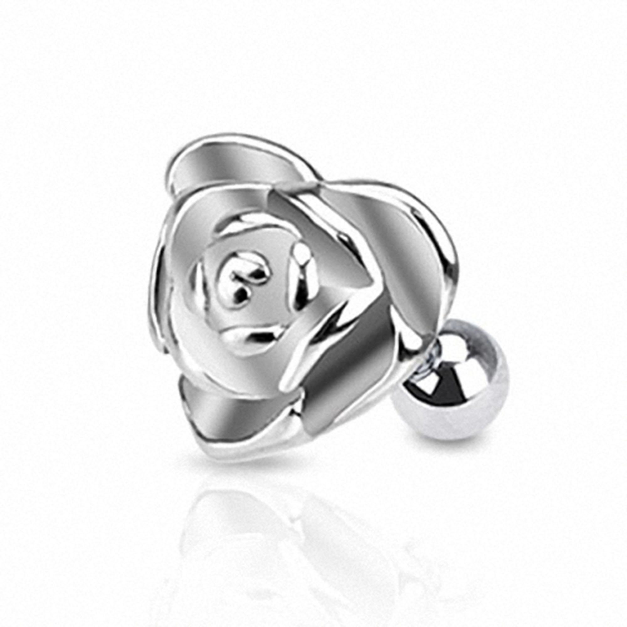 Piercing-Set Piercing Ohr Stecker Blume Rose Kugel