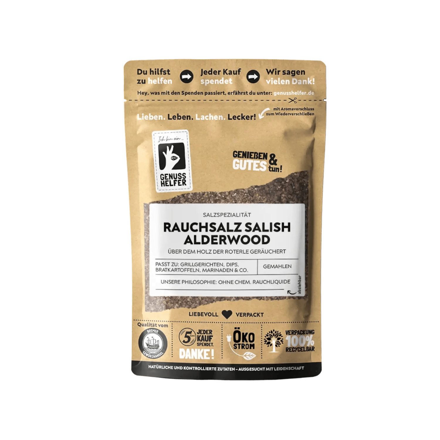 Bremer Gewürzhandel Gewürz Rauchsalz Salish Alderwood, Roterle, 100 g