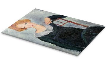 Posterlounge Acrylglasbild Amedeo Modigliani, Frau mit roten Haaren, Wohnzimmer Malerei