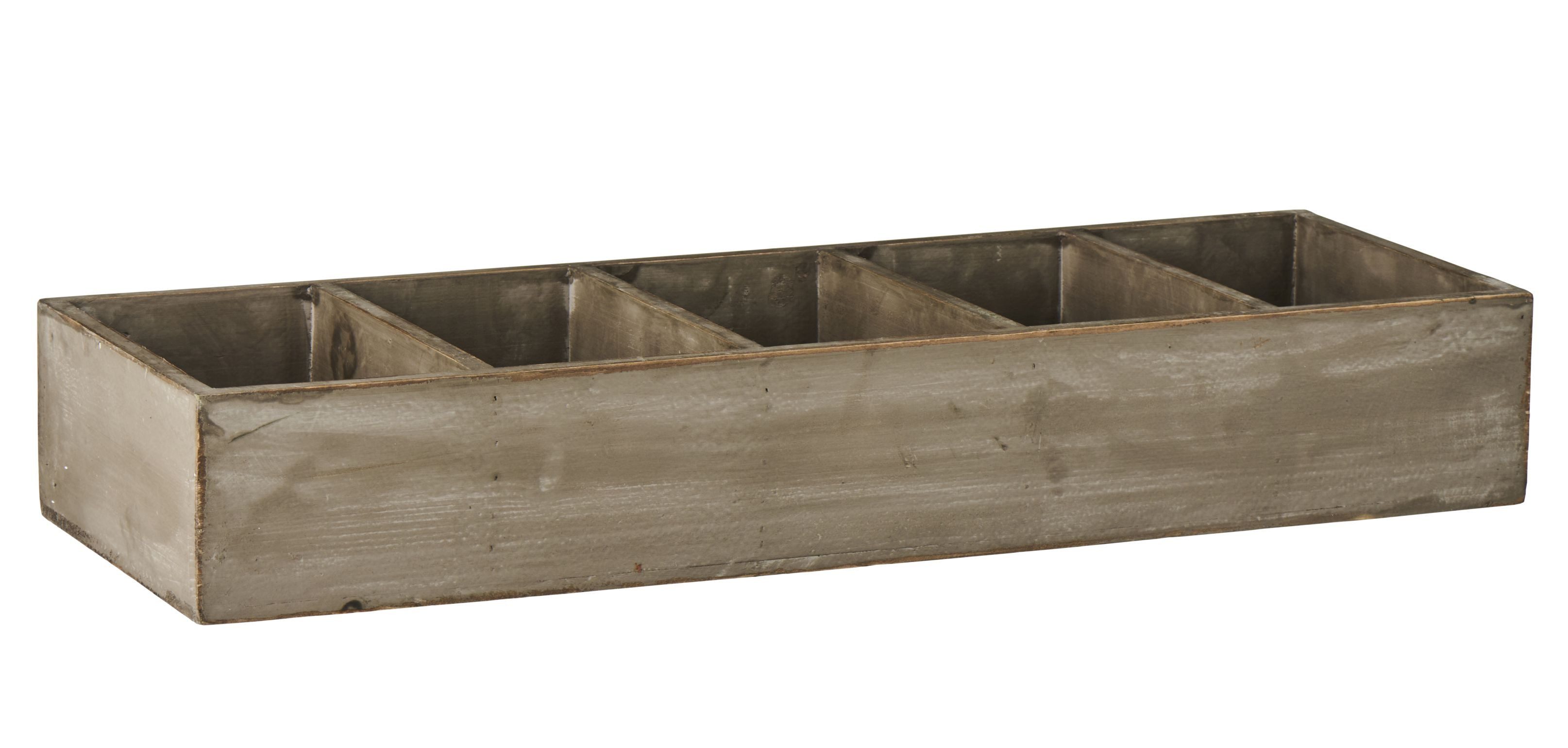 Ib Laursen Holzkiste Ib Laursen - Kiste Holzkiste mit 5 Fächer B23,5xH10,5xL67cm Braun