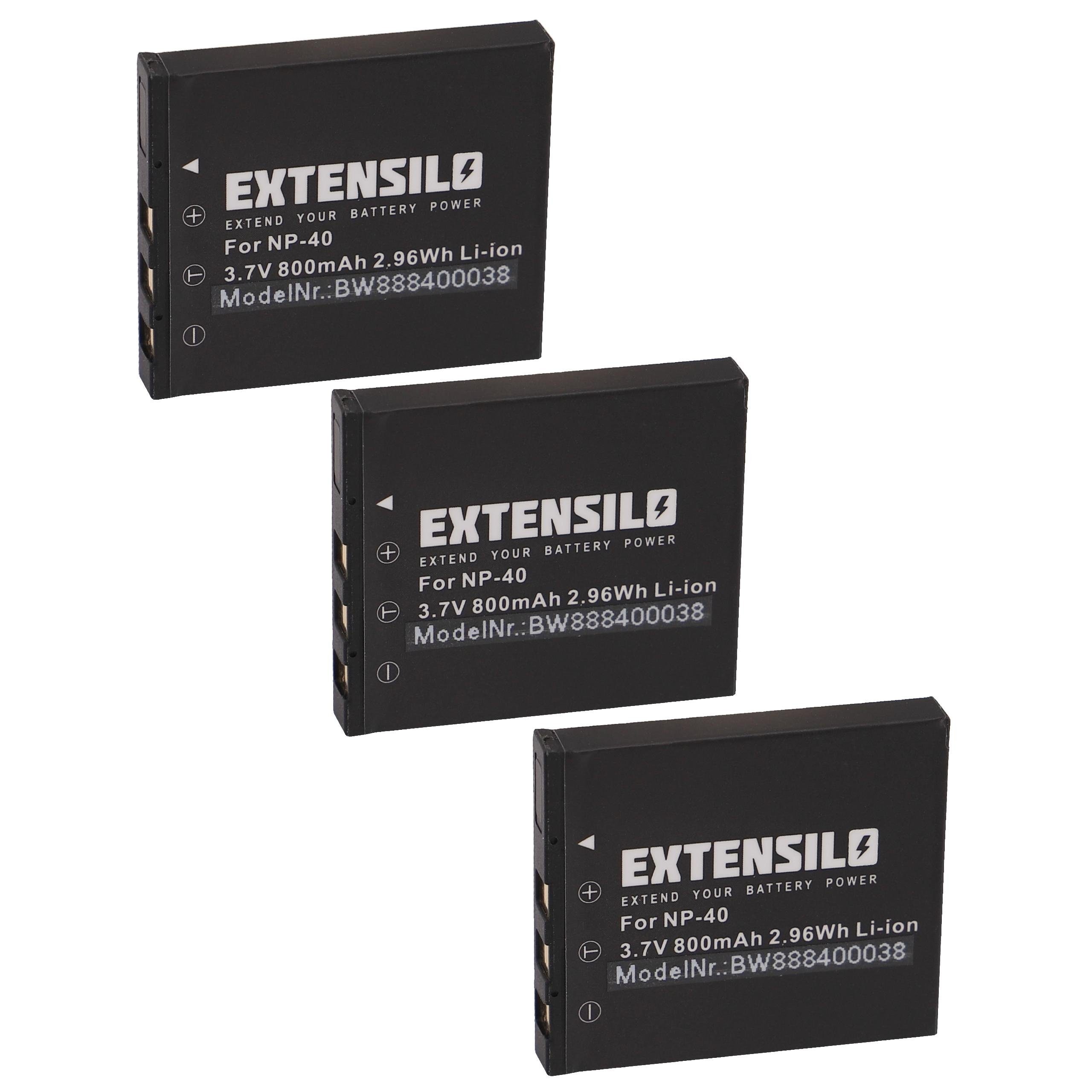 für Extensilo Rollei 800 Ersatz Li-Ion für V) (3,7 RA-100 mAh Kamera-Akku