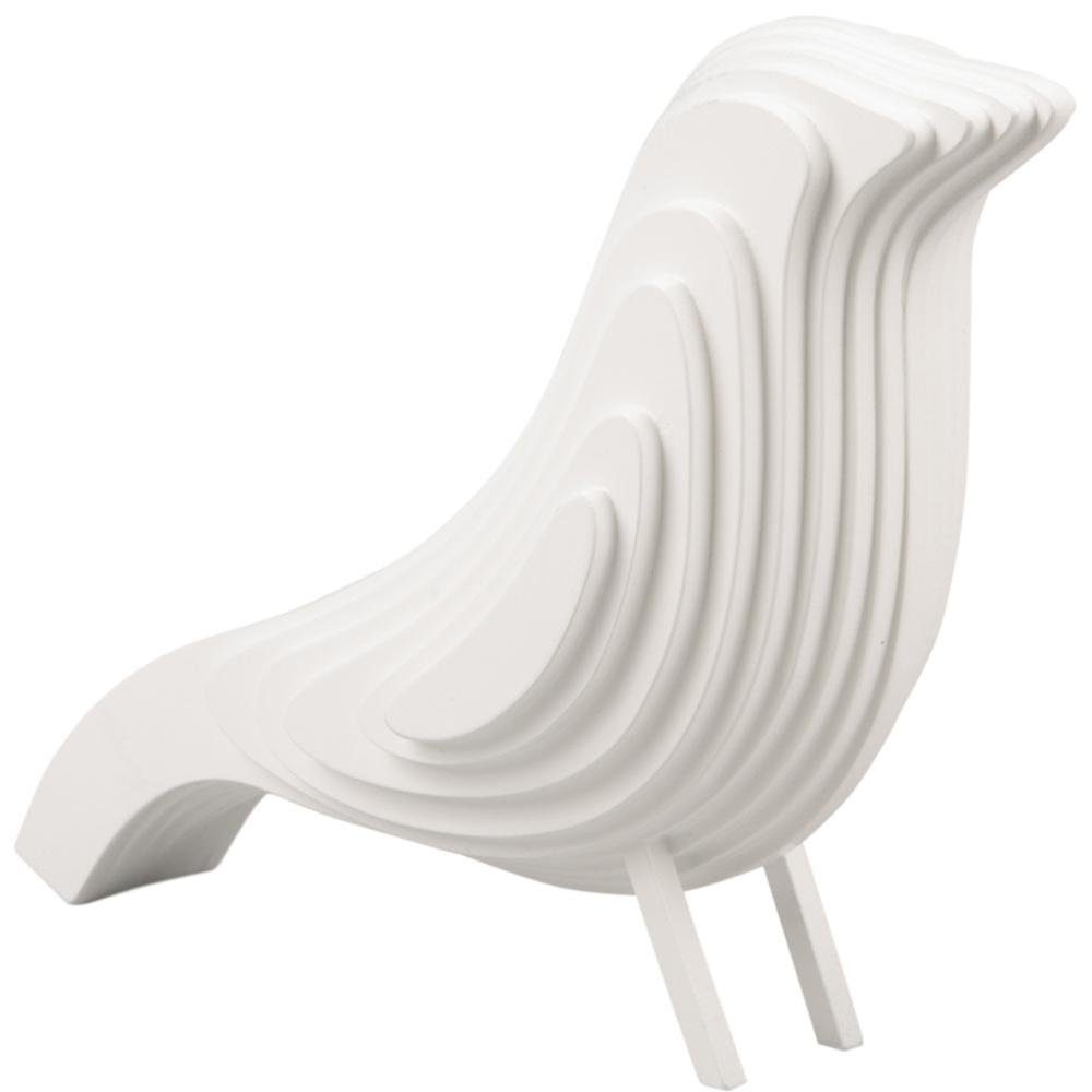Present Time Dekoobjekt Dekofigur Statue Silouette Bird MDF Weiß (S)