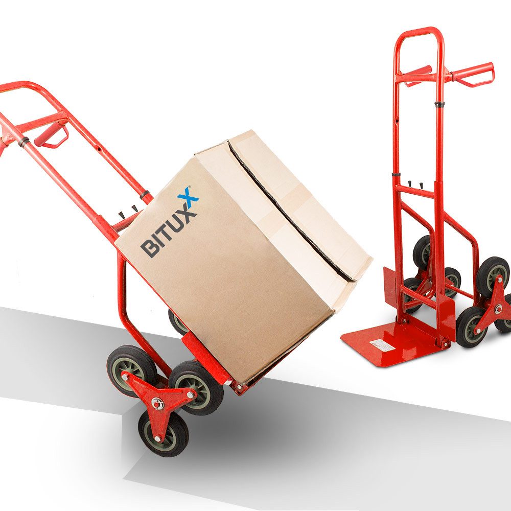 Bituxx Treppensackkarre Ausziehbar Rot, (MS-19622)