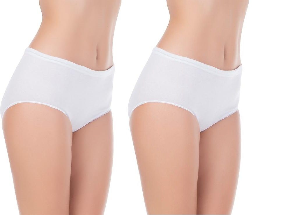 Taillenslip 3er Sparset Taillenslips Damen in klassischen Uni-Farben weiß (A2091)