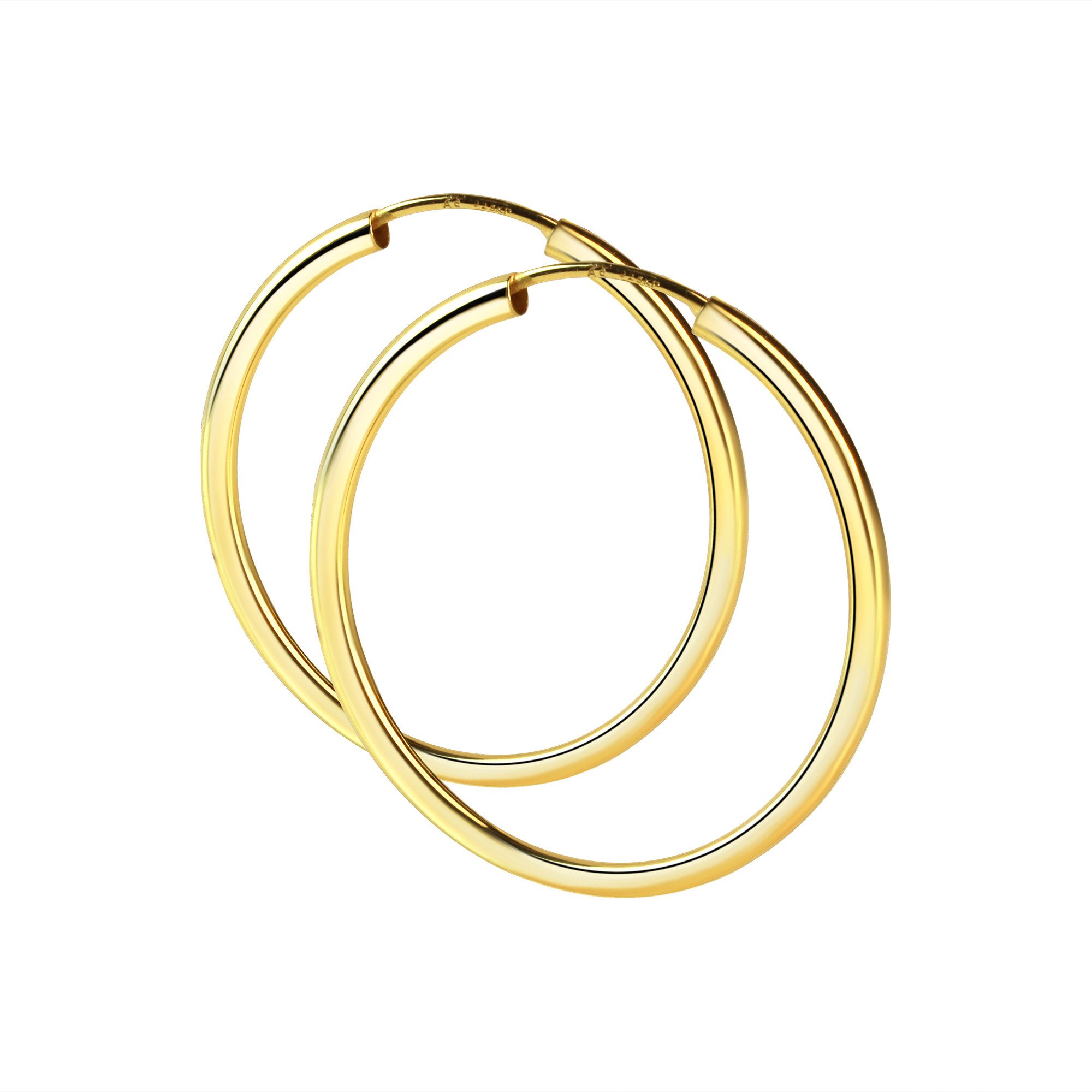 Vivance Paar Creolen 925/- Sterling Silber vergoldet 50mm günstig online kaufen