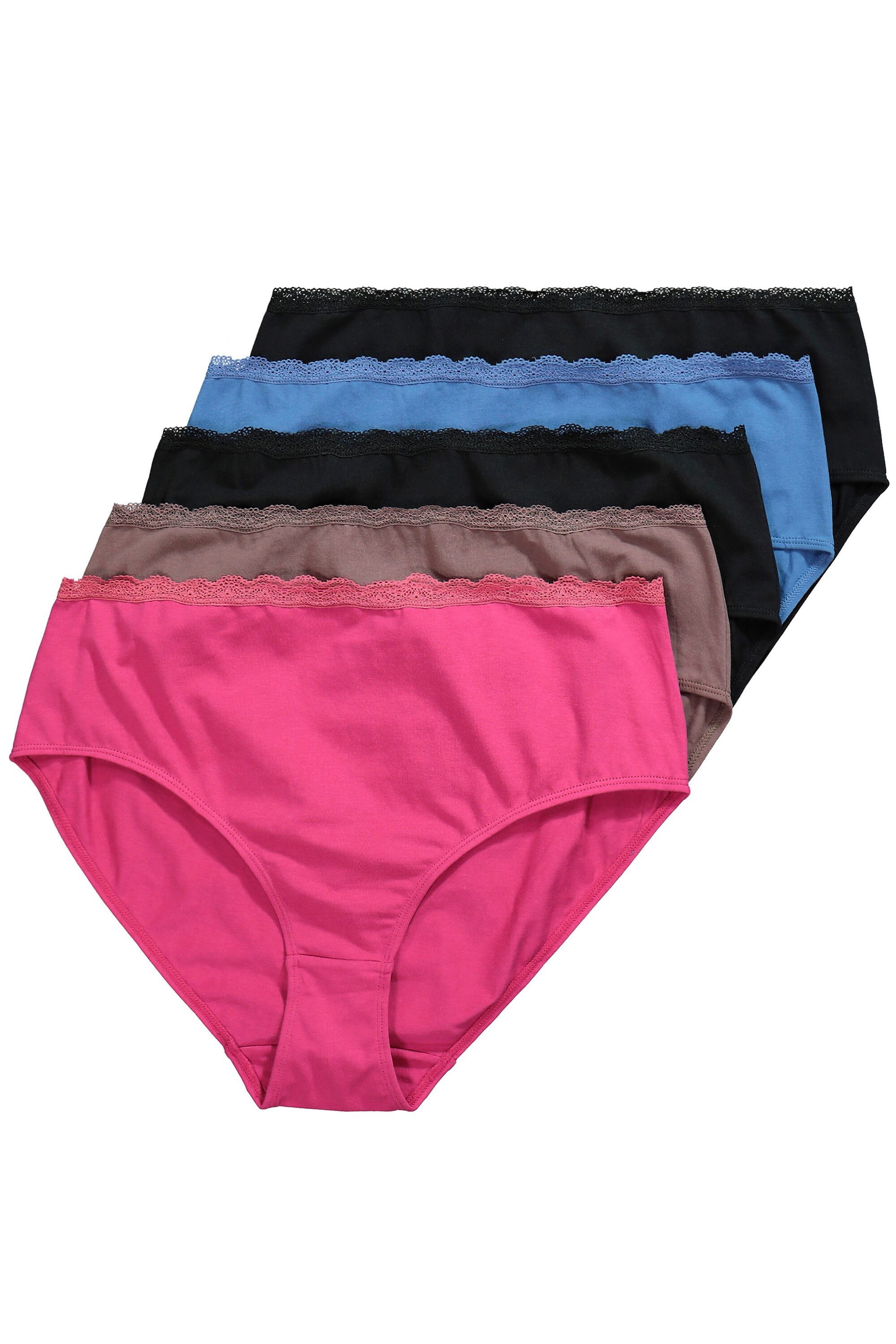 Slip Midislips 5er-Pack Spitzenbund