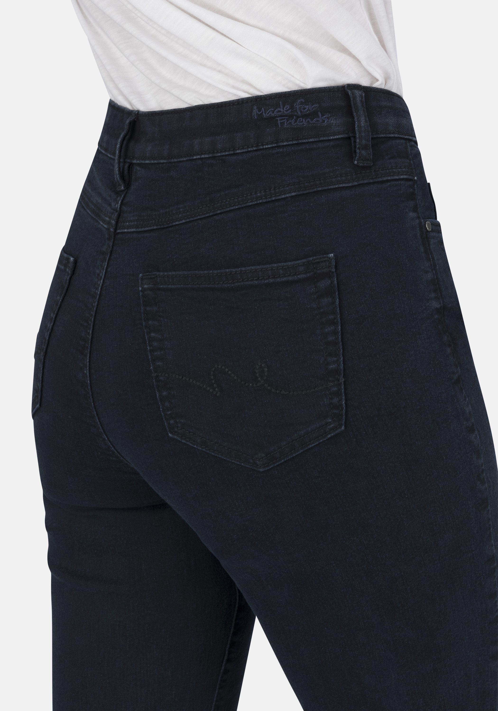STOOKER WOMEN 5-Pocket-Jeans Nizza Denim Basic Tapered Fit Jeans Tapered Fit Casual Clean Wash Denim Jeans für Damen