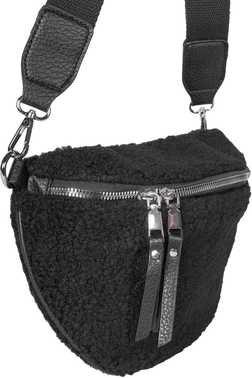 styleBREAKER Umhängetasche Teddyfell Halbmond Crossbody Bag (1-tlg) günstig online kaufen