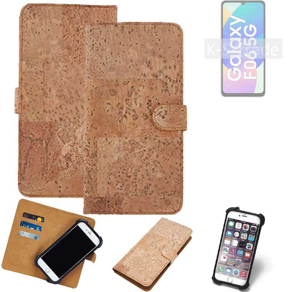 K-S-Trade Handyhülle für Samsung Galaxy F06 5G, Hülle - Kork Handyhülle Cover - Schutzhülle TPU Case Bumper in