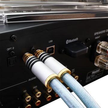 Oehlbach Series 2 High End symmetrisches Audio NF Cinch Kabel 1 Paar Audio-Kabel, 2 x Cinch, 2 x Cinch (75 cm)