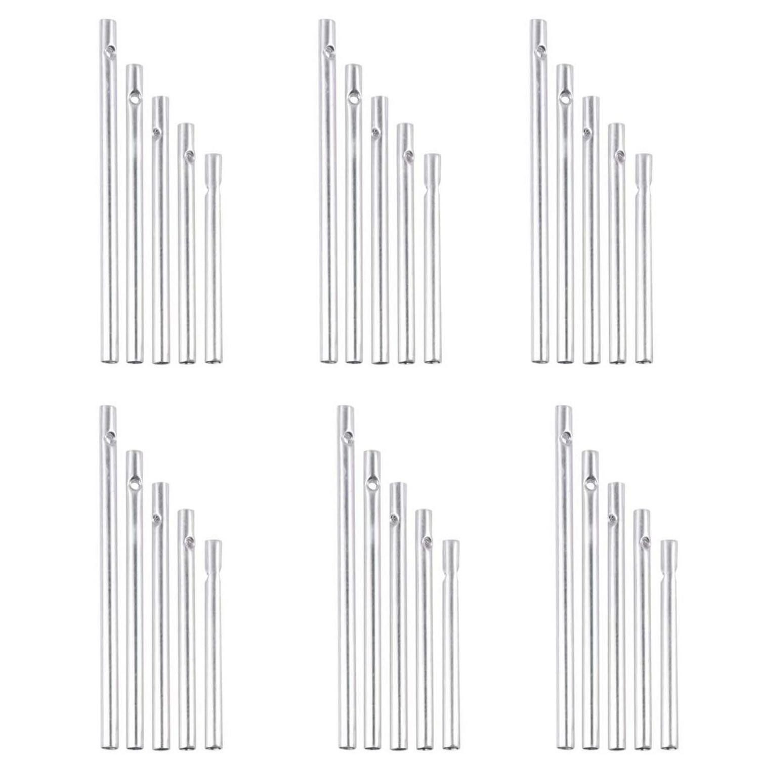 LuxusKollektion Windspiel Aluminium Windspiel Bastelset 30-teilig Silber (30 St)