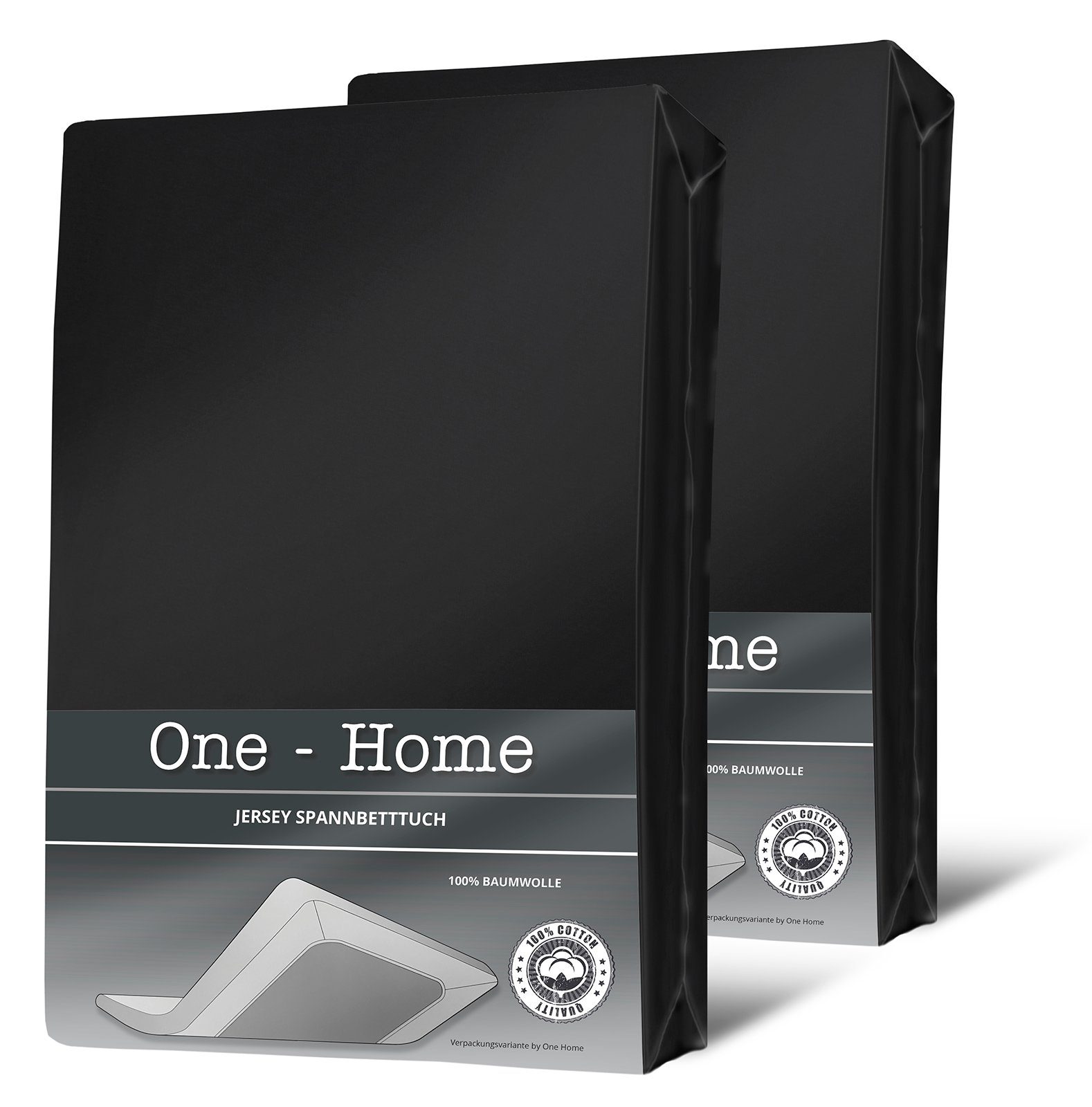 One Home Spannbettlaken Jersey, Jersey, Gummizug: rundum, (2 Stück), Double günstig online kaufen