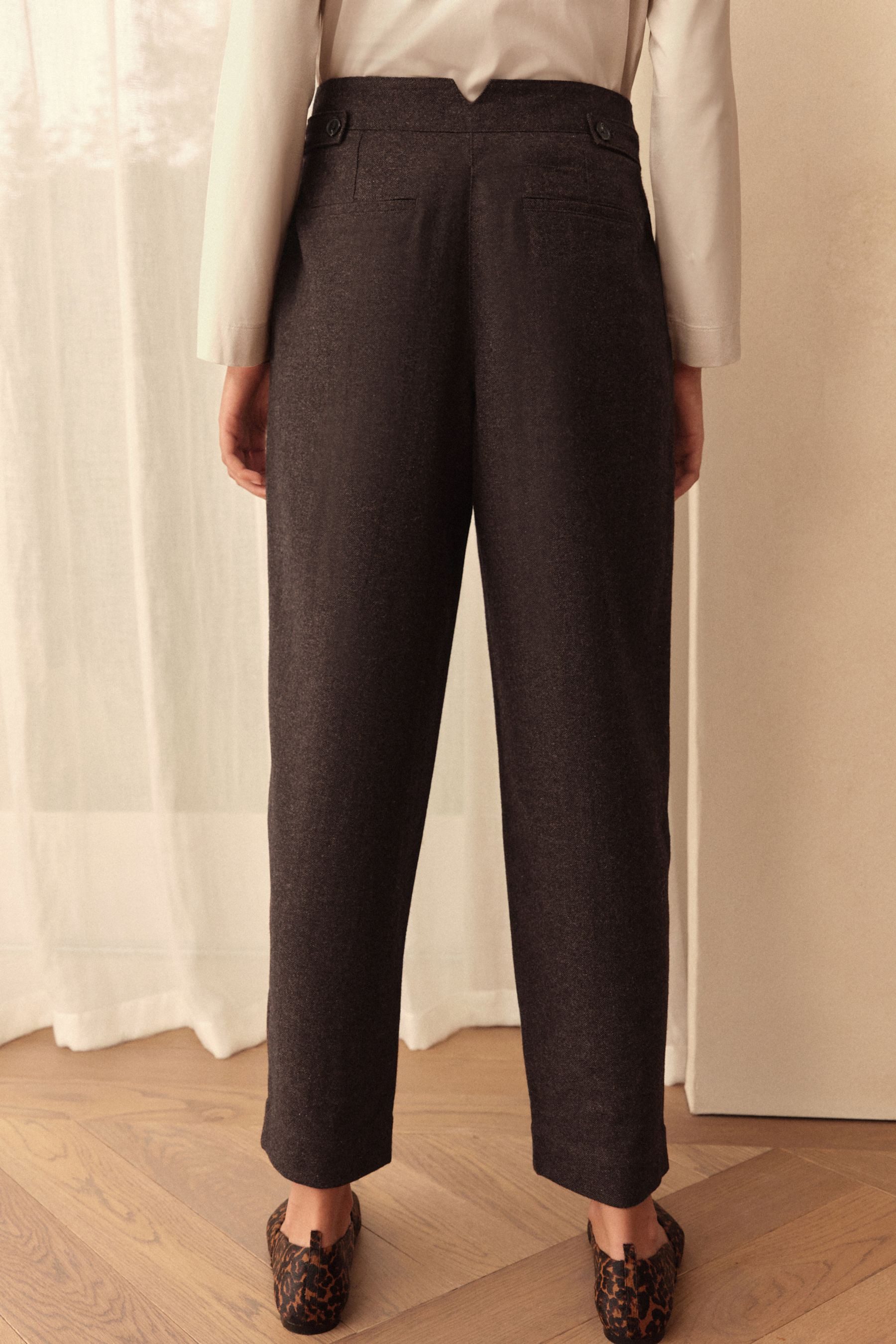 Next Stoffhose N. Premium Hose mit Barrel-Leg und Wollanteil (1-tlg)