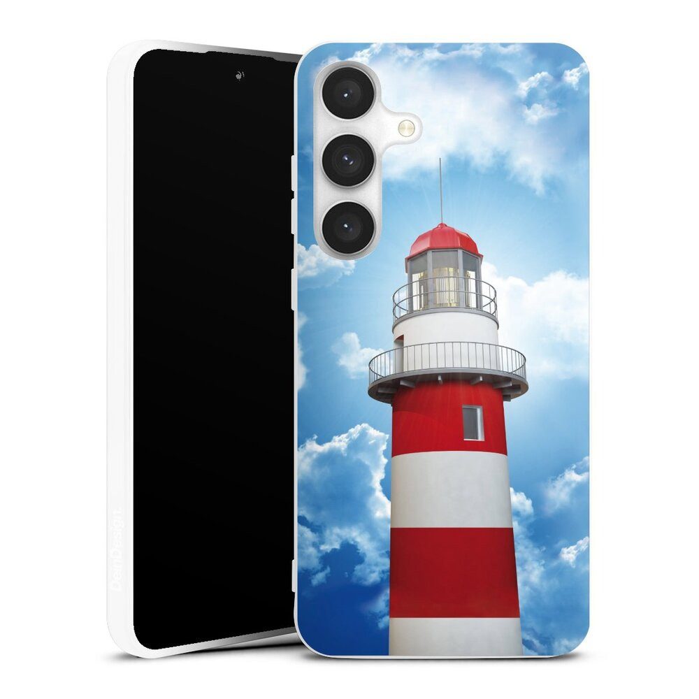 DeinDesign Handyhülle Leuchtturm Wolke Himmel Leuchtturm, Samsung Galaxy S24 FE 5G Silikon Hülle Bumper Case Handy Schutzhülle