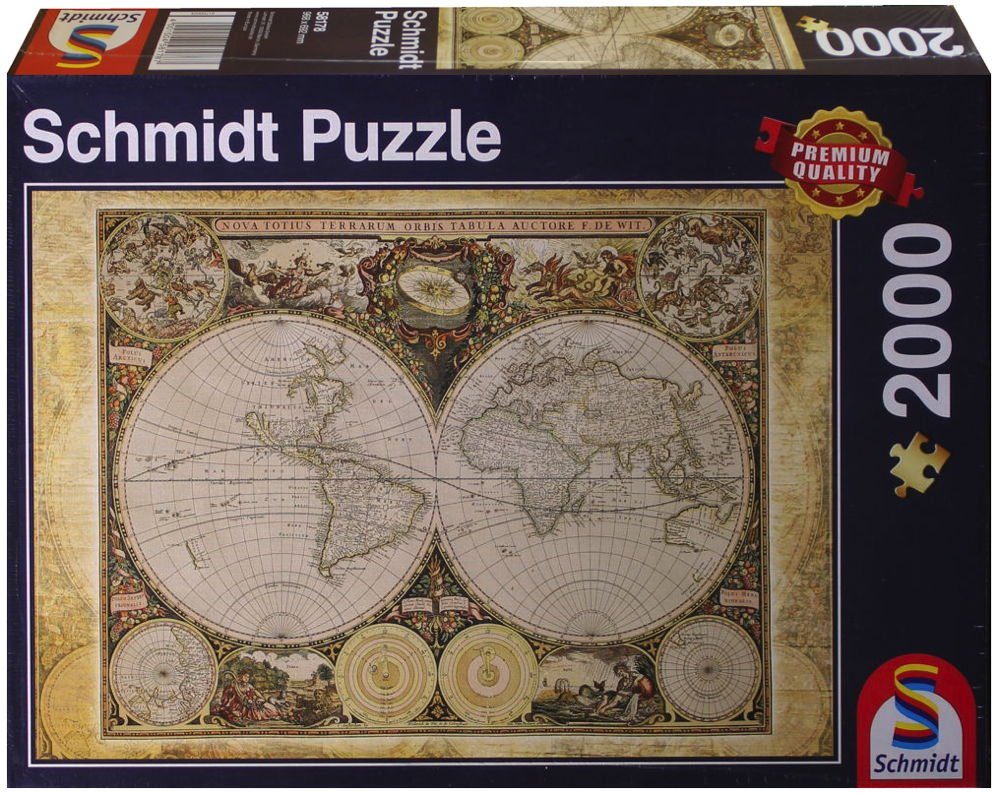 Schmidt Spiele Puzzle 2000 Teile Schmidt Spiele Puzzle Historische Weltkart günstig online kaufen