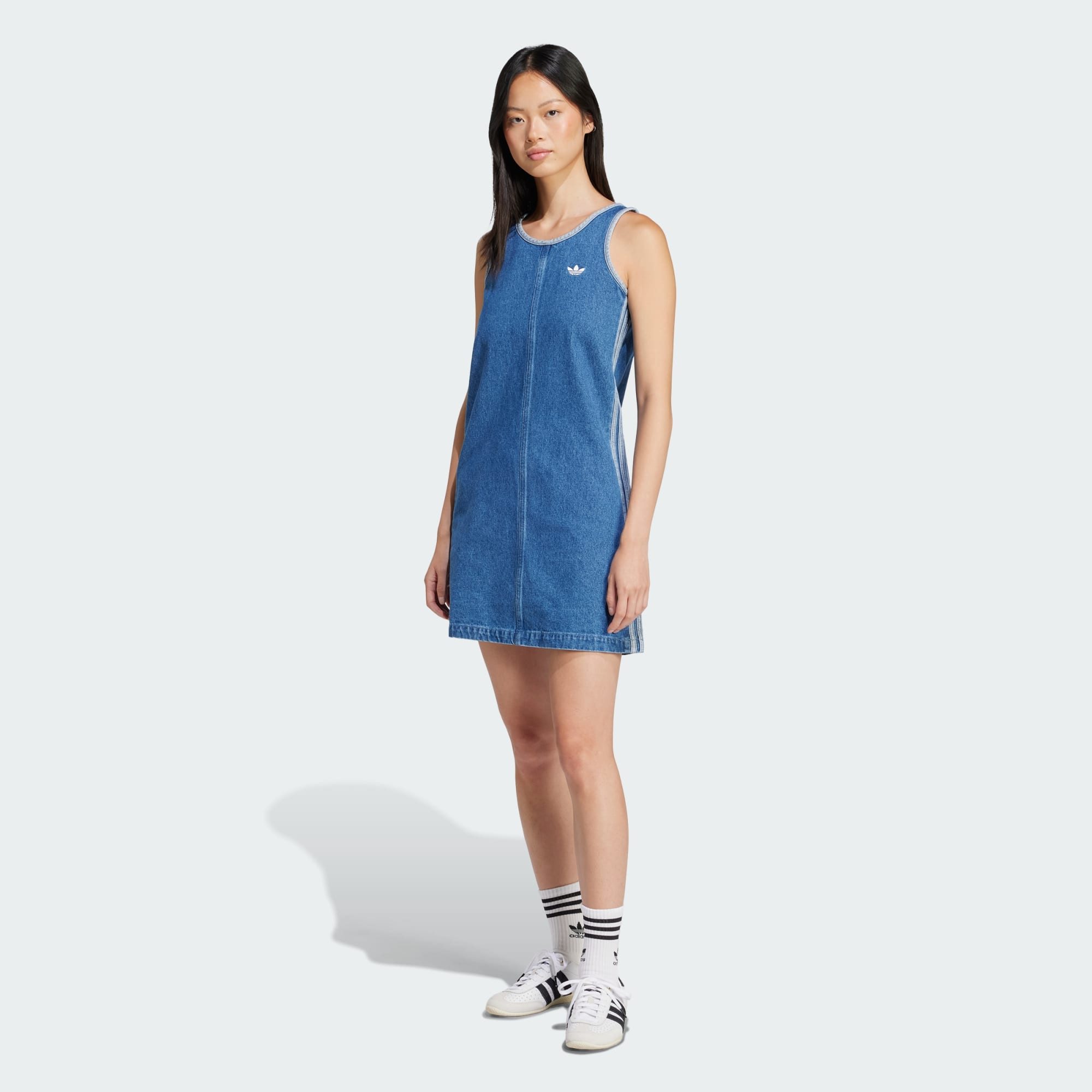 adidas Originals Midikleid ADICOLOR DENIM 3-STREIFEN günstig online kaufen