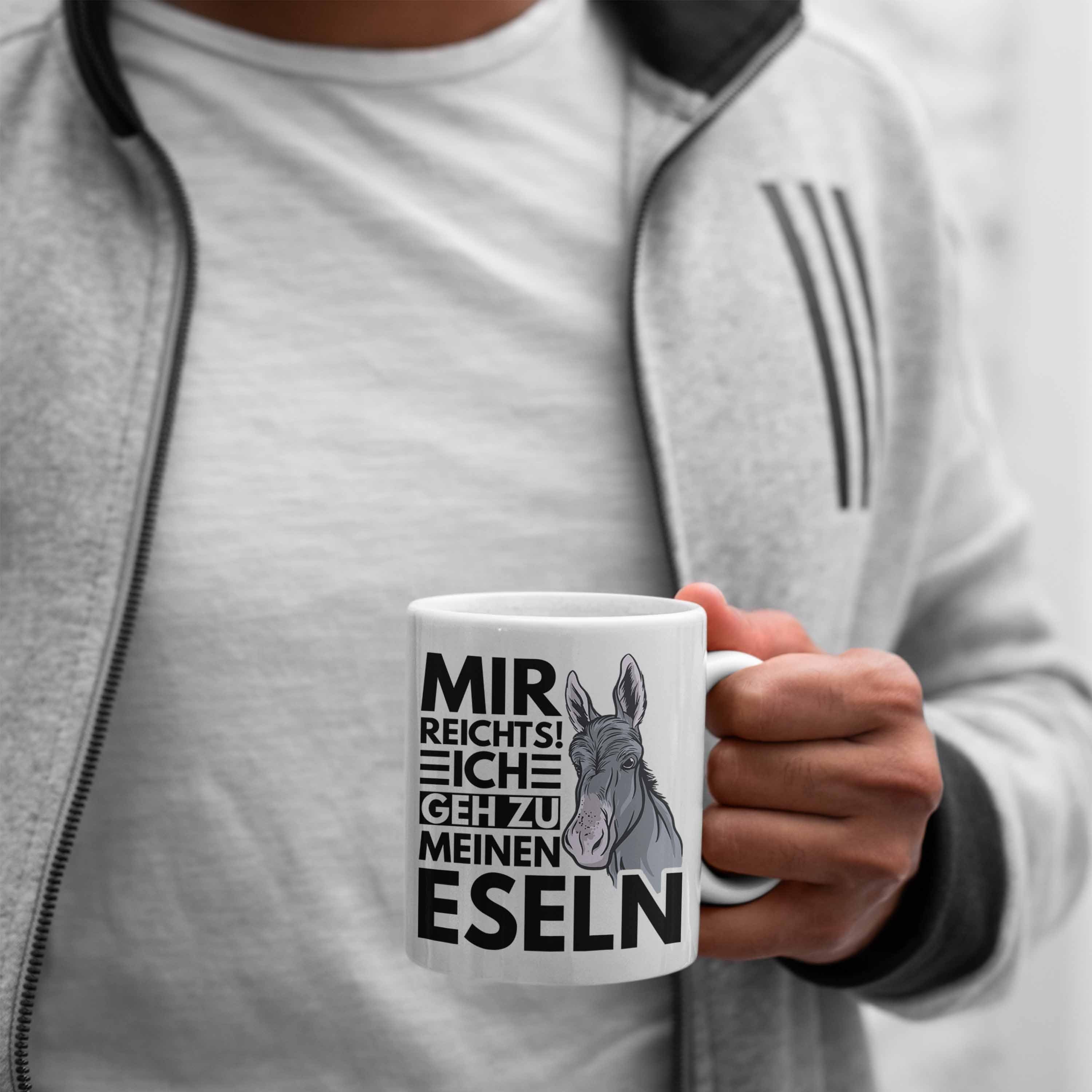 Trendation Ich - Landwirt Geh Geschenk Tasse Eselflüsterer Meinen Mir Eseln Weiss Trendation Bauernhof Zu Reichts Tasse