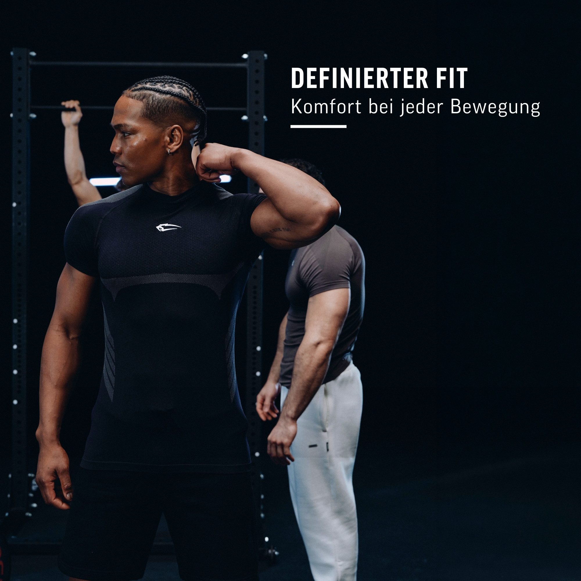 Smilodox T-Shirt Carnos, Compression Shirt Herren, Gymshirt, Seamless, Training Compression Fit, Seamless, atmungsaktiv, Body Mapping, Stretch