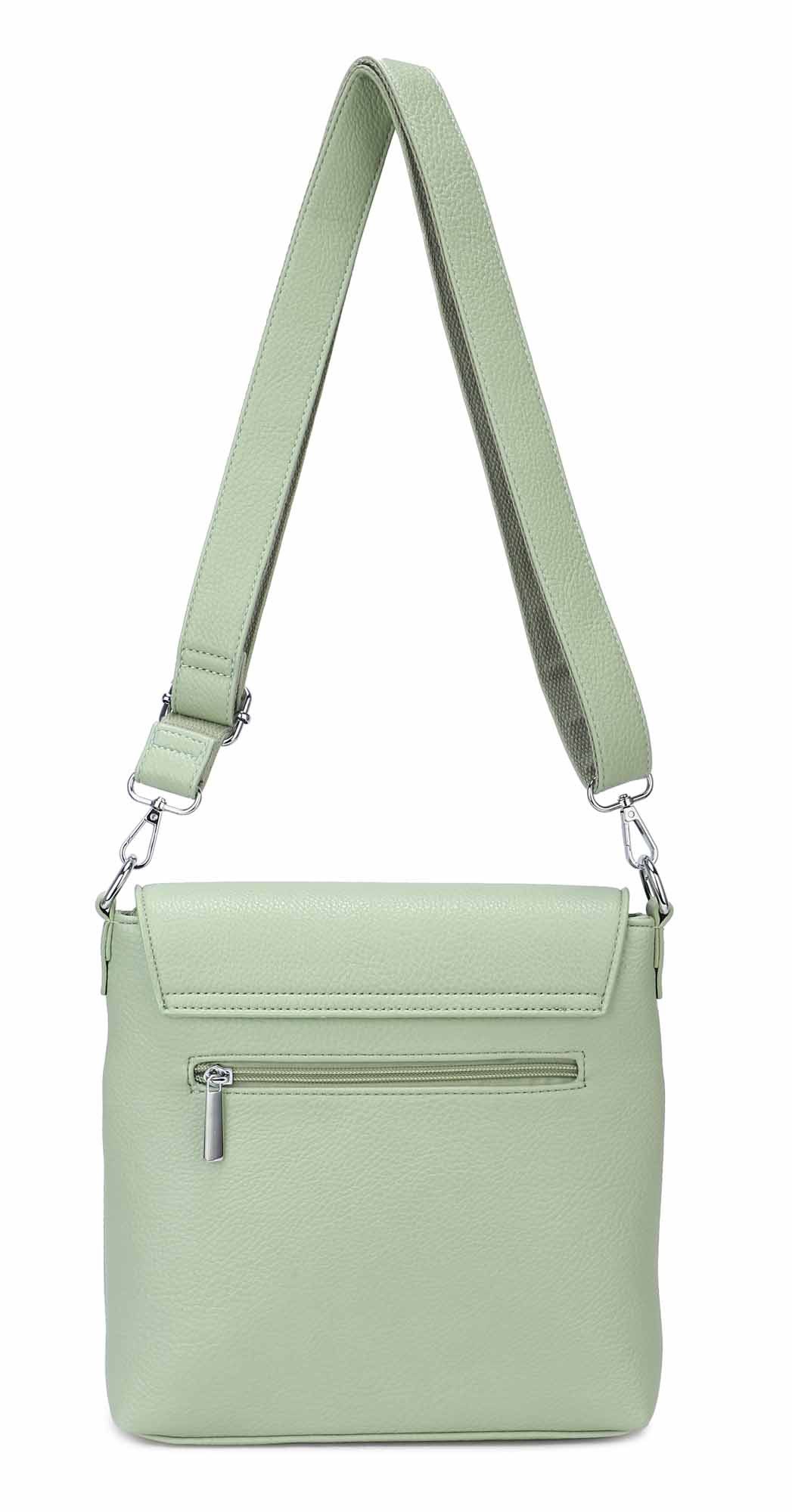 ITALYSHOP24 Schultertasche Damen Tasche Crossbody Umhängetasche Shopper Tablettasche Messenger, CrossOver Handtasche Unisex Bodybag Überschlagtasche Leder Optik Reise