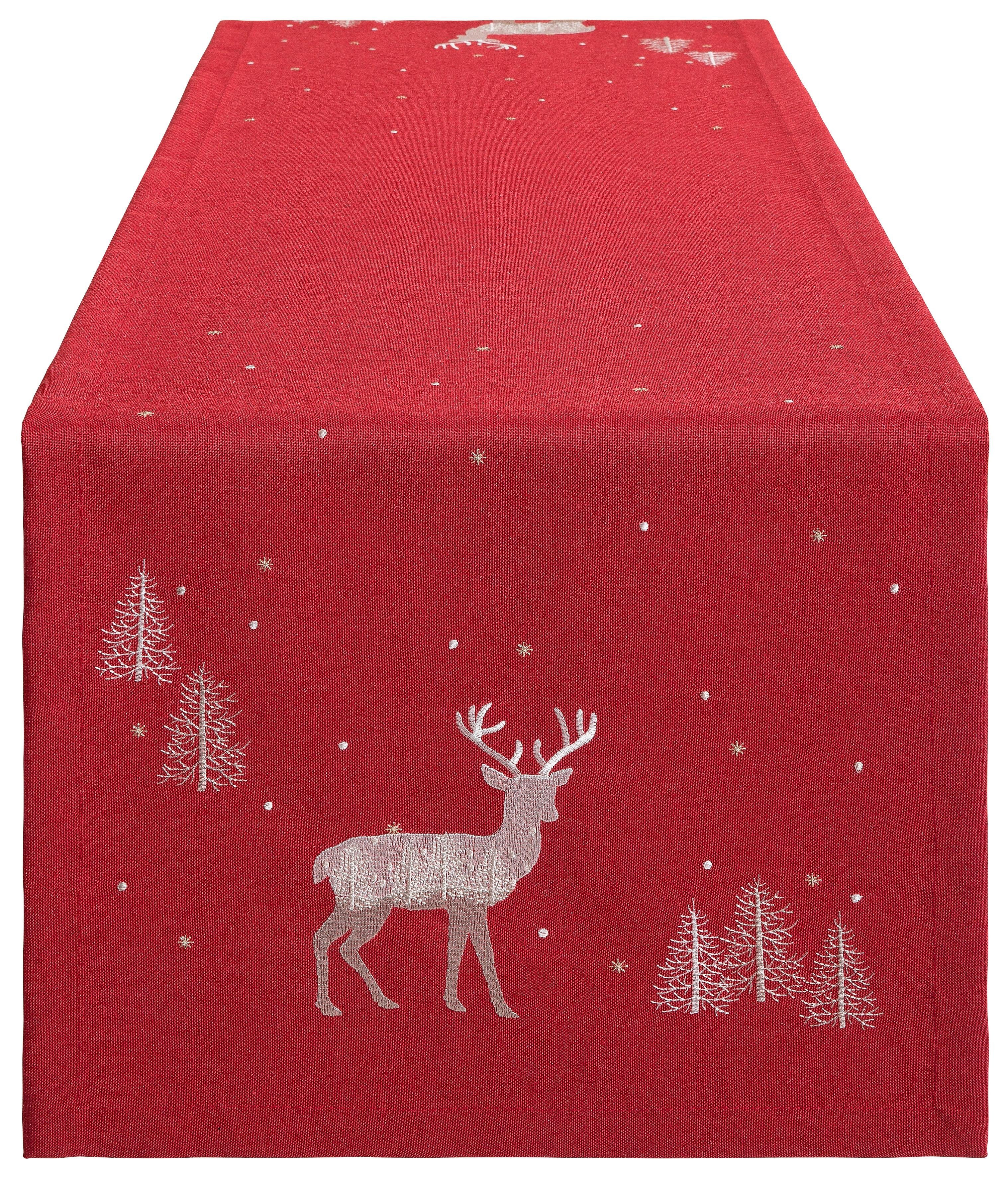 Dreams Tischläufer Hirsch, Weihnachtsdeko, Weihnachten (1-tlg), Weihnachten