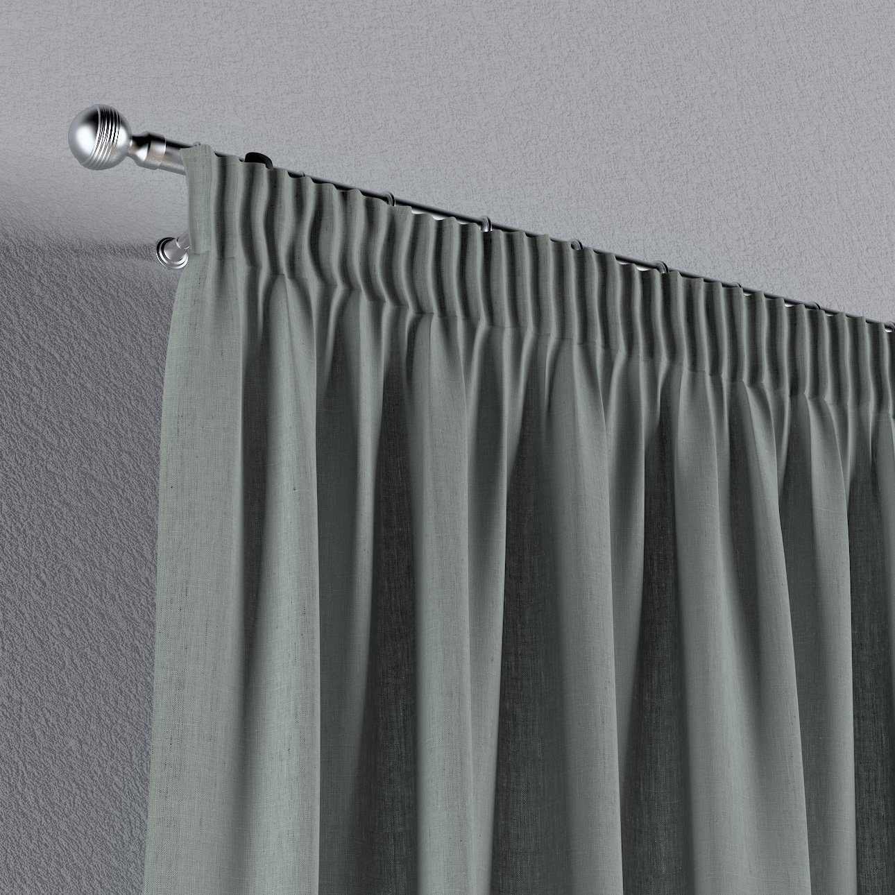 Vorhang Vorhang 130x100 mit grau Leinen, Kräuselband Dekoria cm