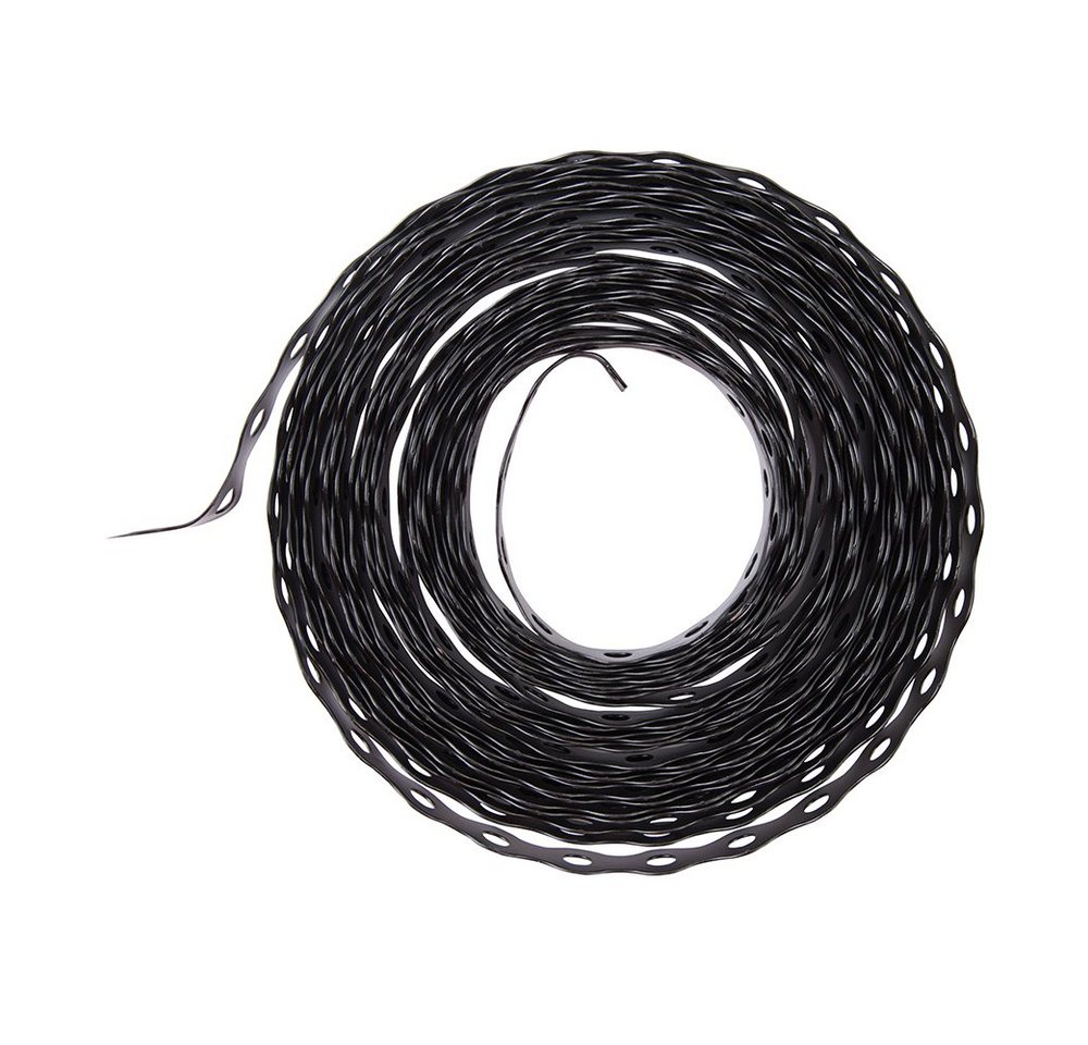 Thumbnail - Lochband Montageband stahl schwarz kunststoffbeschichtet 12 mm x 10 m