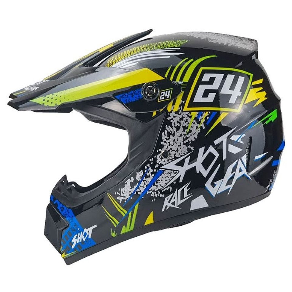 FunSport-Factory Motocrosshelm Shot Kinder Crosshelm Motocross Helm Kinder Motorradhelm Offroad