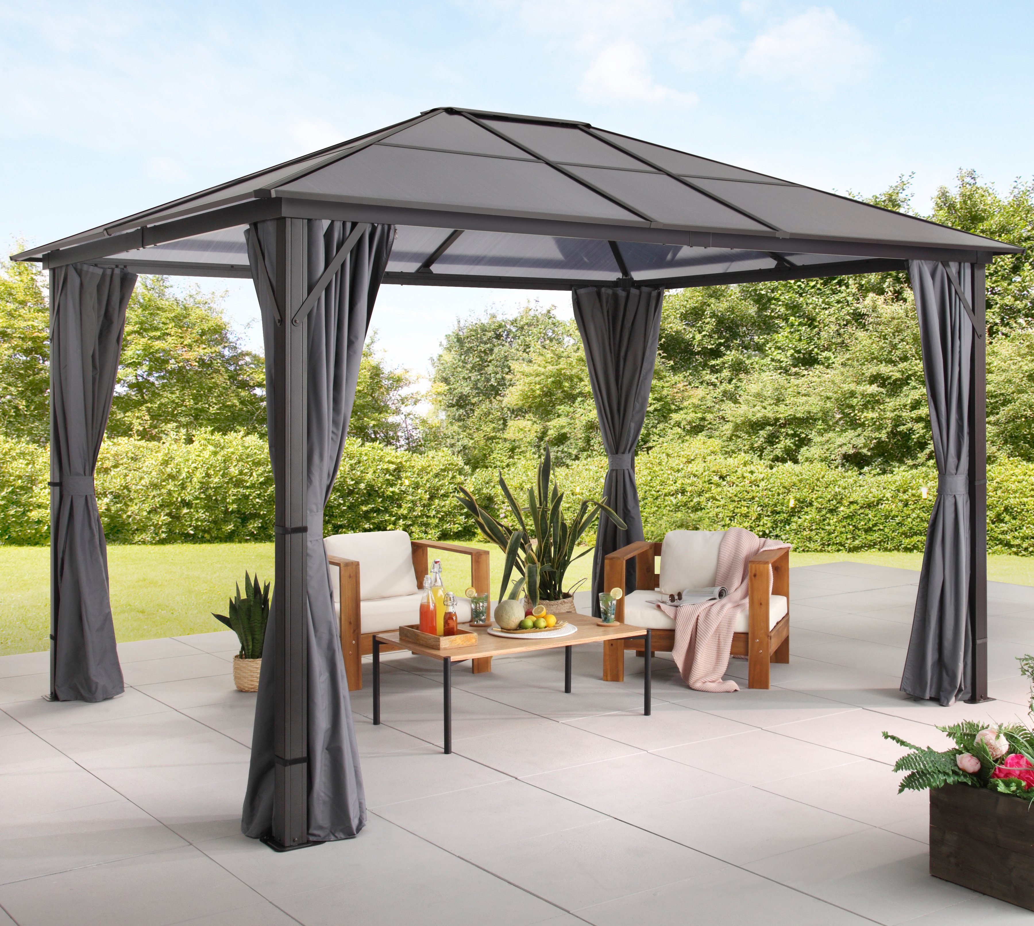 KONIFERA Pavillon Aruba 2.0, mit 4 Seitenteilen, Gestell aus Aluminium, Dac günstig online kaufen