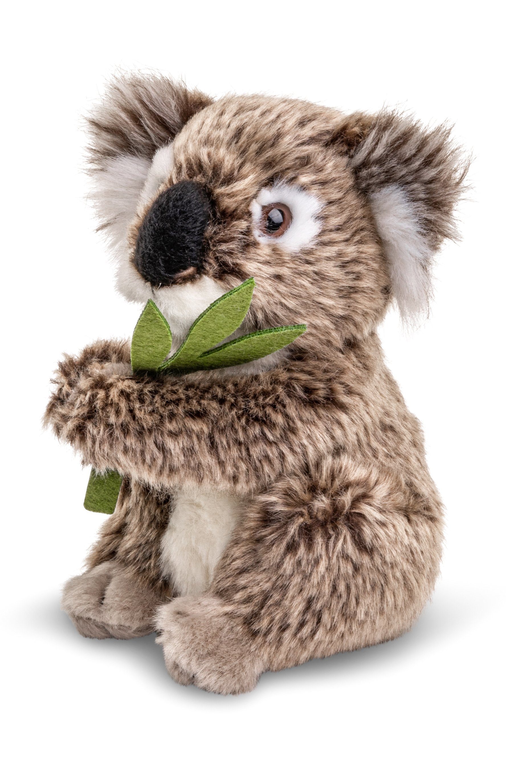 Uni-Toys Kuscheltier Koala mit Blatt, sitzend - 16 cm (Höhe) - Plüsch-Bär - günstig online kaufen