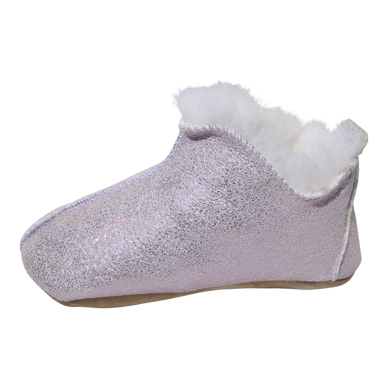 Hollert Lammfell Kinder Домашняя обувь Bali Hausschuh Bali Glitzer Kinder Домашняя обувь gefüttert Bettschuhe