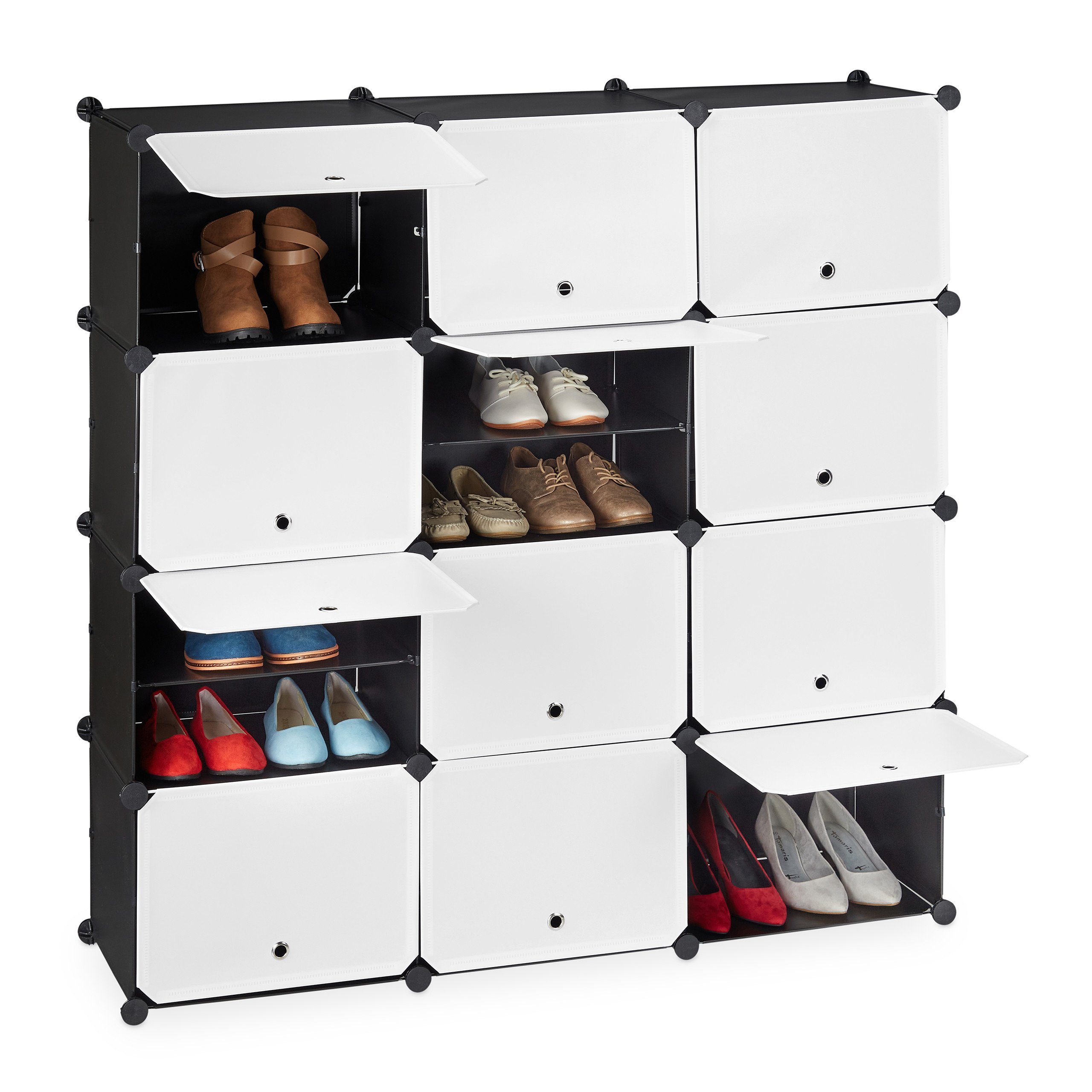 relaxdays Schuhregal Schuhschrank Stecksystem 24 Fächer günstig online kaufen