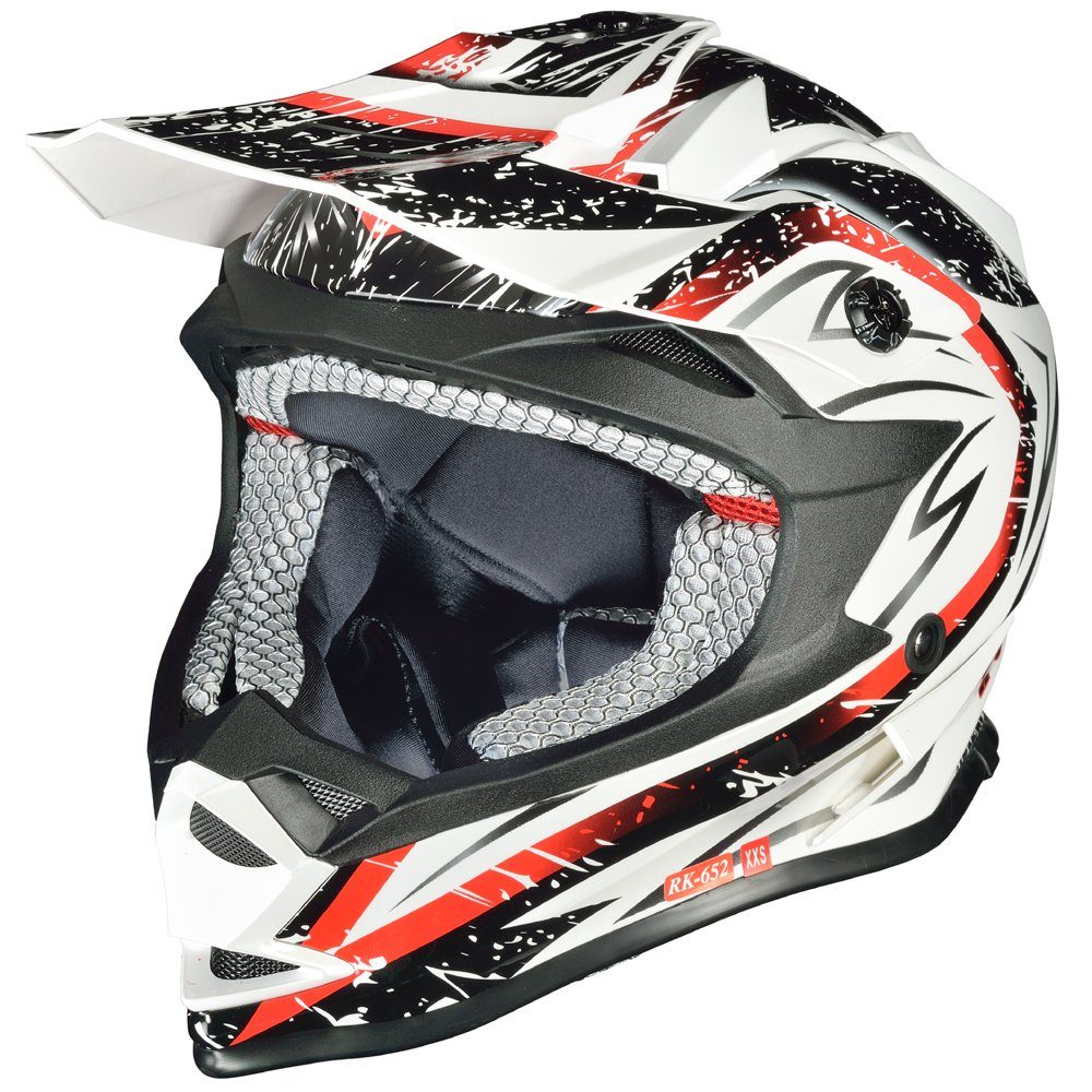 rueger-helmets Motorradhelm rueger RK-652 Kinder Crosshelm, kleine Schale 1290 Gramm schwer XXS-S