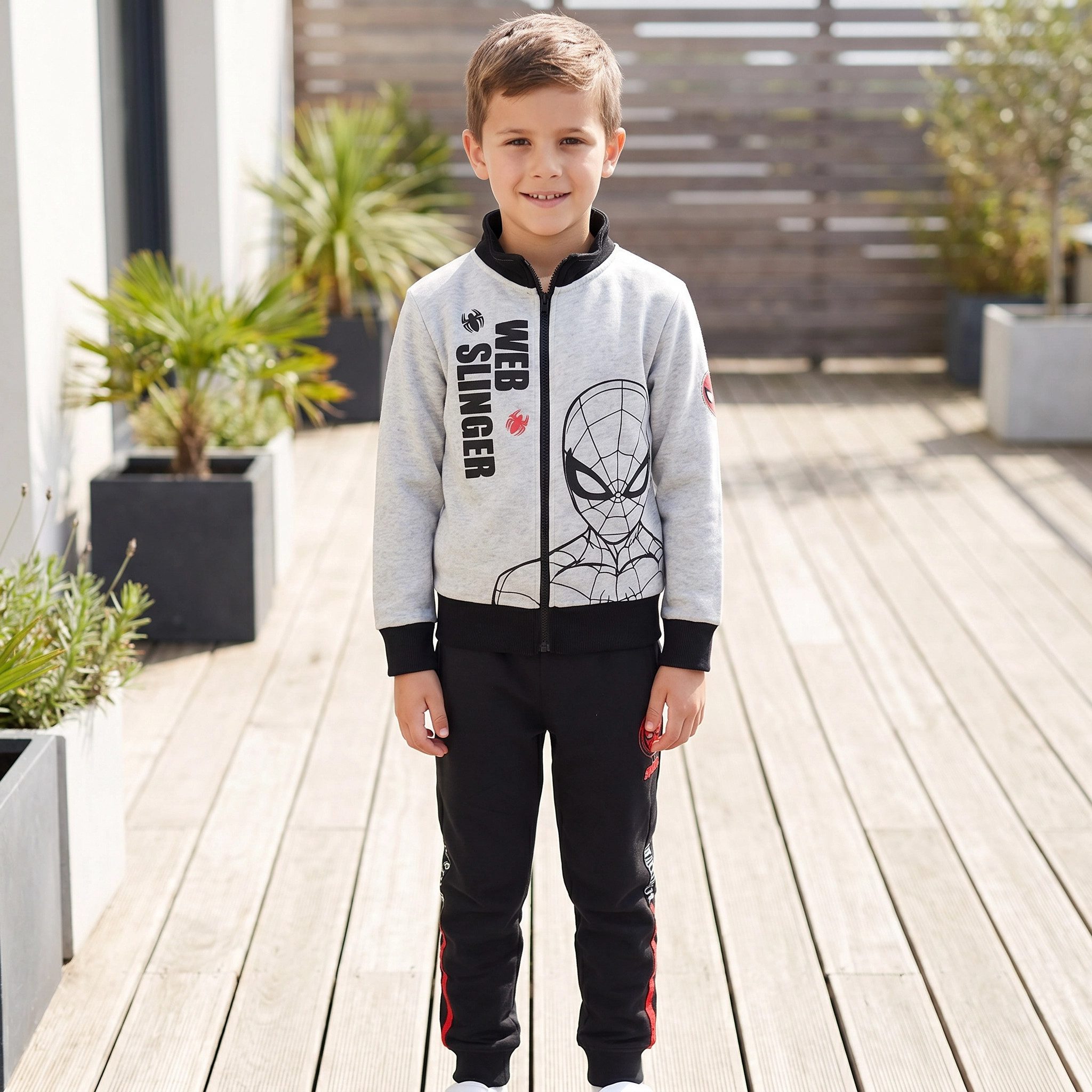 MARVEL Jogginganzug Marvel Spiderman Sportanzug Trainingsanzug Set Hose Jacke, Gr. 92 bis 128