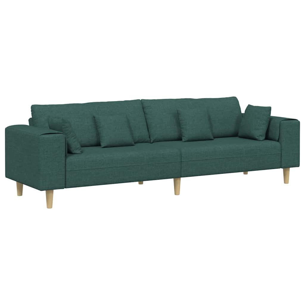 vidaXL Sofa Stoffsofa mit Kissen Dunkelgrün günstig online kaufen