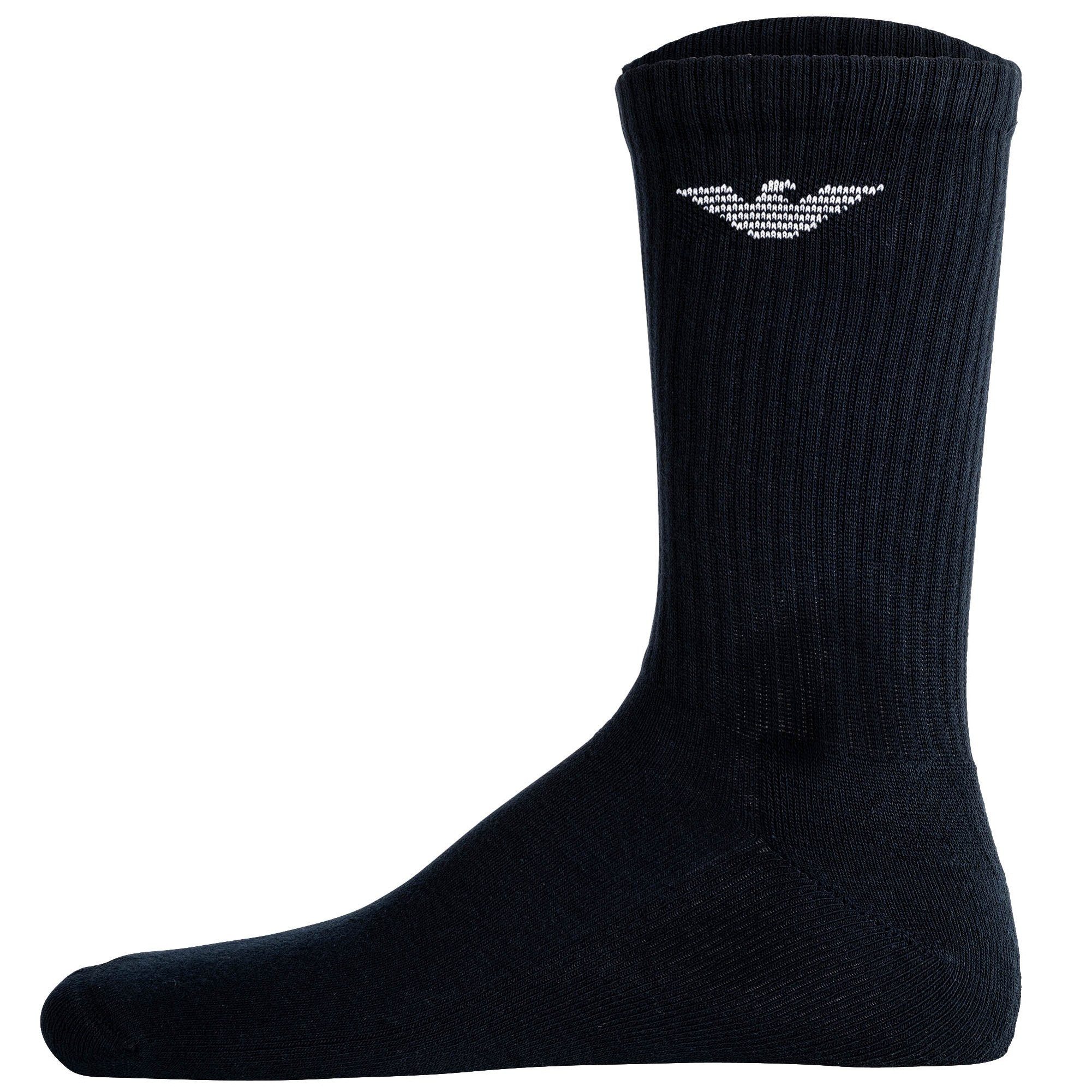 Emporio Armani Sportsocken Herren Socken 3er Pack Baumwolle SPORTY SPONGE (Packung, 3er Pack)