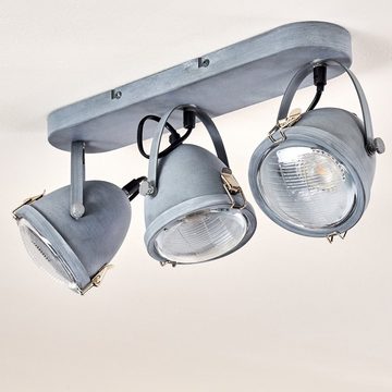 hofstein Deckenleuchte »Muglia« Deckenlampe aus Metall in Grau-Blau, ohne Leuchtmittel, 2700 Kelvin, verstellbare Strahler, GU10, Spot