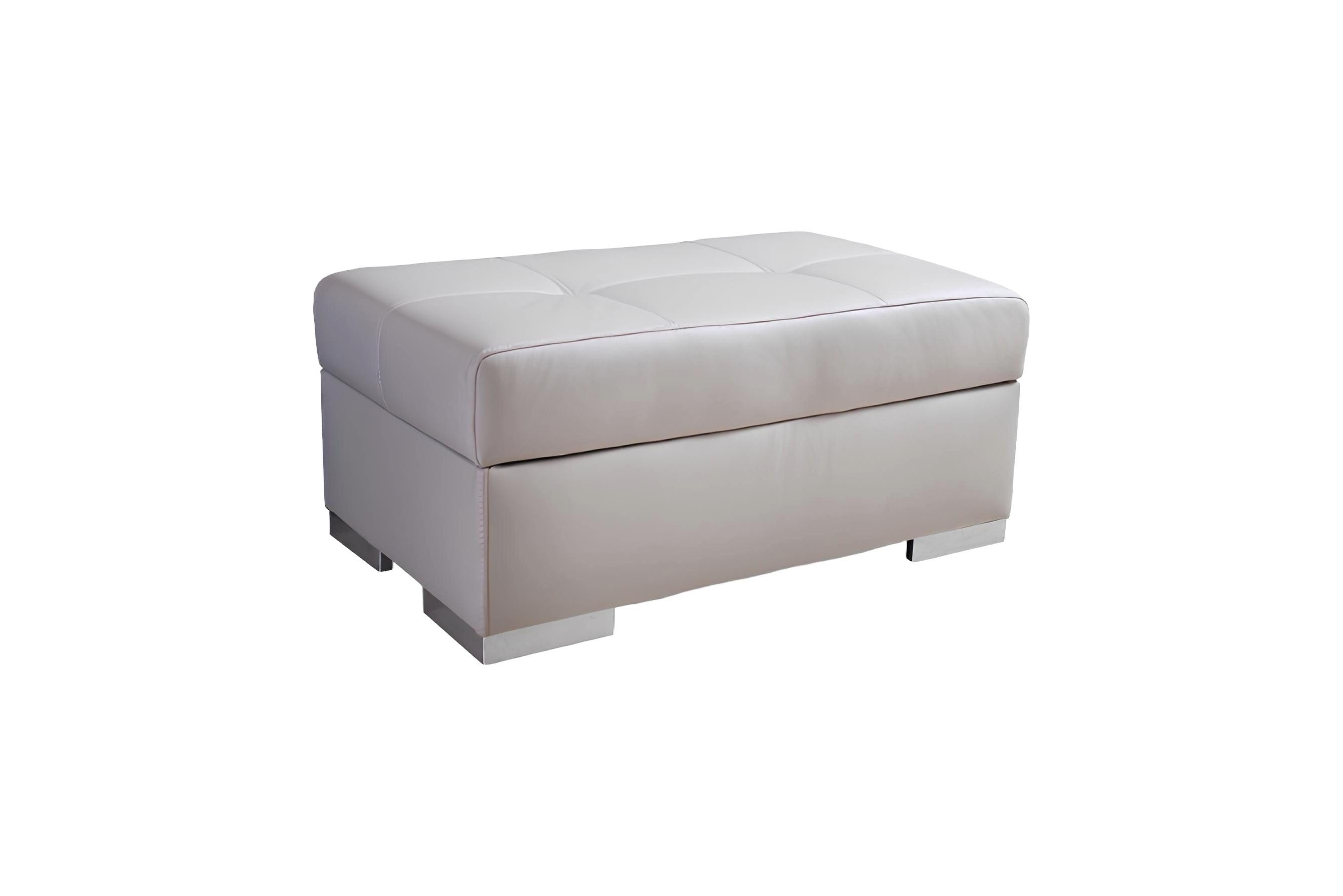 Xlmoebel Hocker Designer-Pufa aus Leder und Textil für stilvolle Lounges (Einzelstück, 1 St., Hocker 4062292181429), Hergestellt in Europa