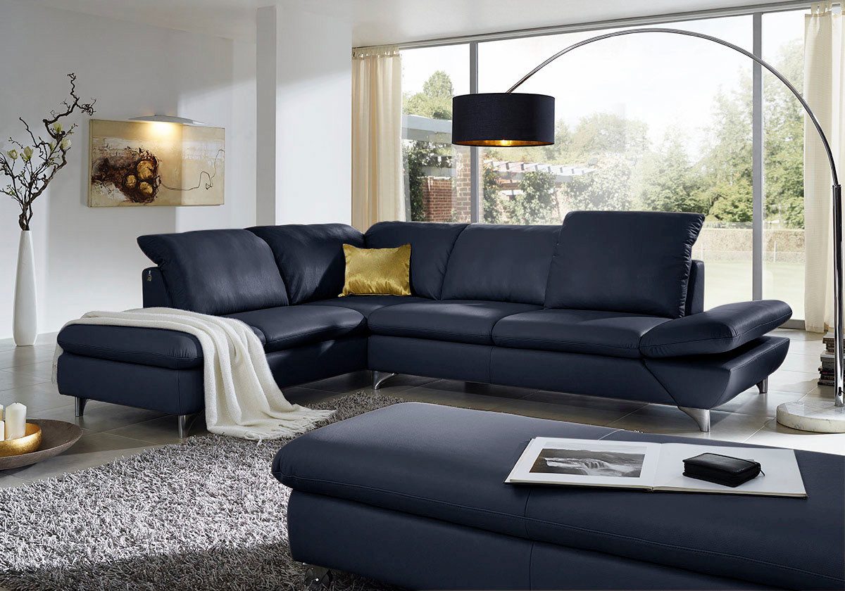 W.SCHILLIG Ecksofa Taoo, elegant und zeitlos, bequem, L-Form, Breite 296cm, mit Sitziefenverstellung & Kopfteilverstellung