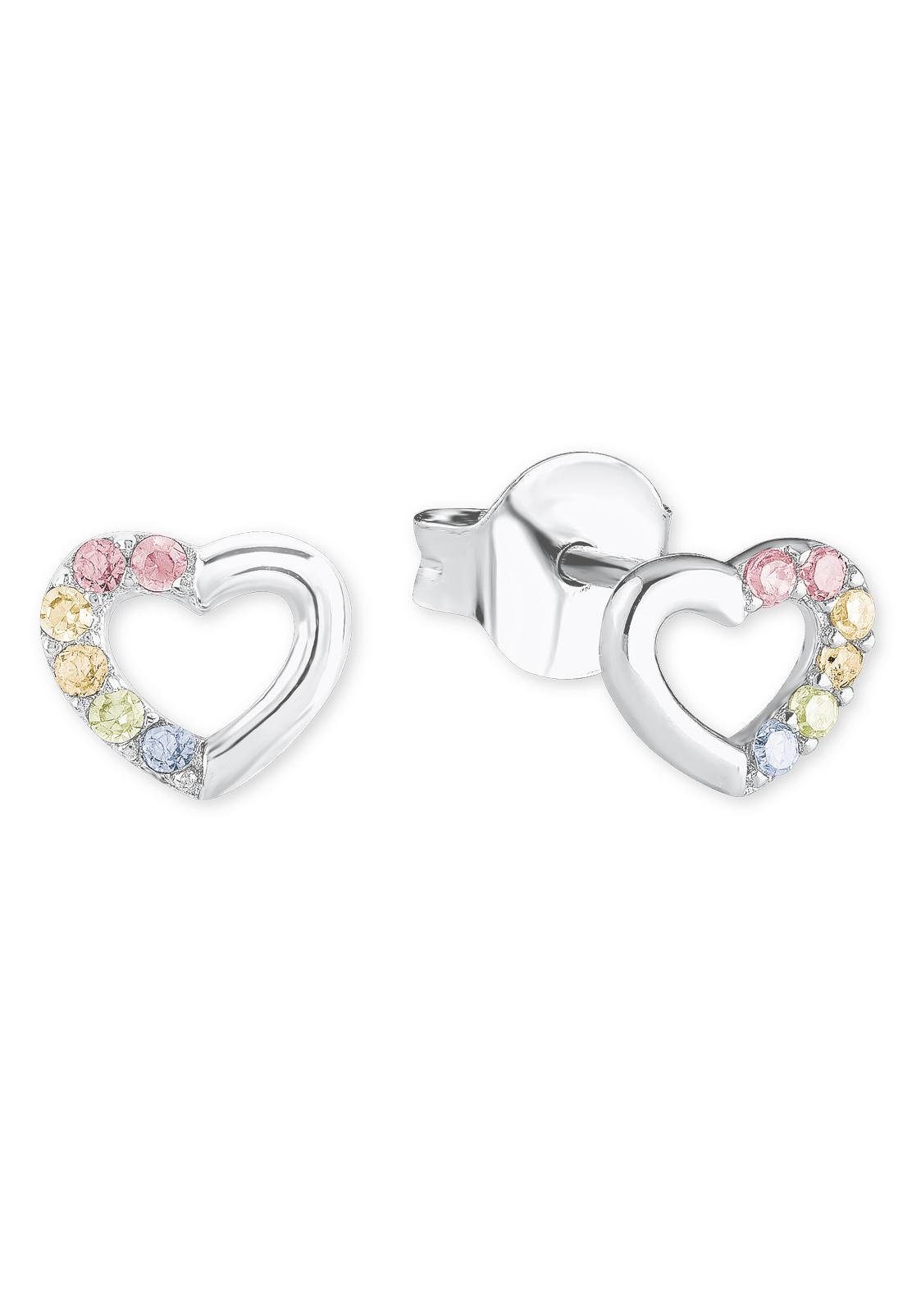 Prinzessin Lillifee Paar Ohrstecker Herz, mit Zirkonia (synth)