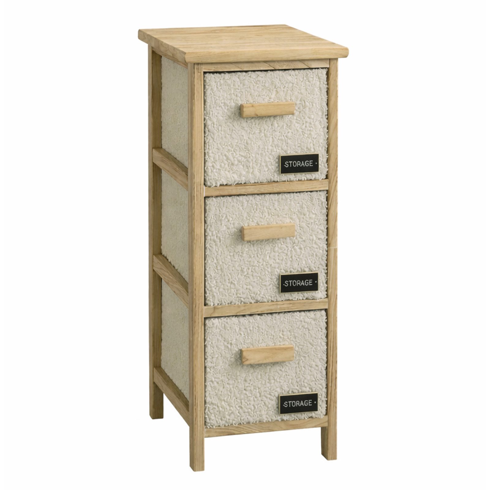 HTI-Living Kommode Kommode Melia schmal mit 3 Plüsch-Schubladen (Stück, 1 St., 1 Kommode)