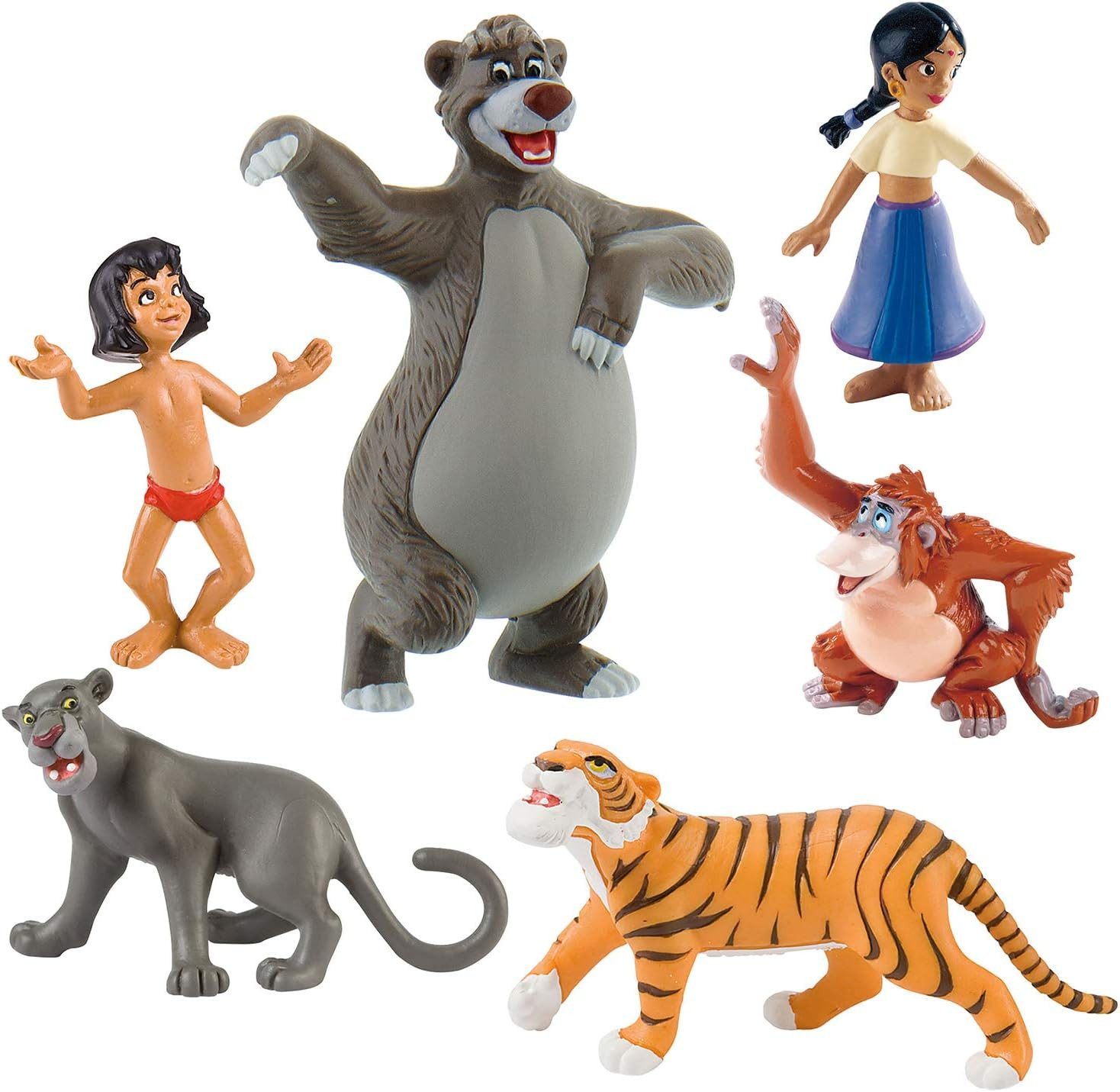 BULLYLAND Spielfigur Das Dschungelbuch, (Set, 7tlg), mit Mogli, Shanti, Balu, King Louie, Kaa