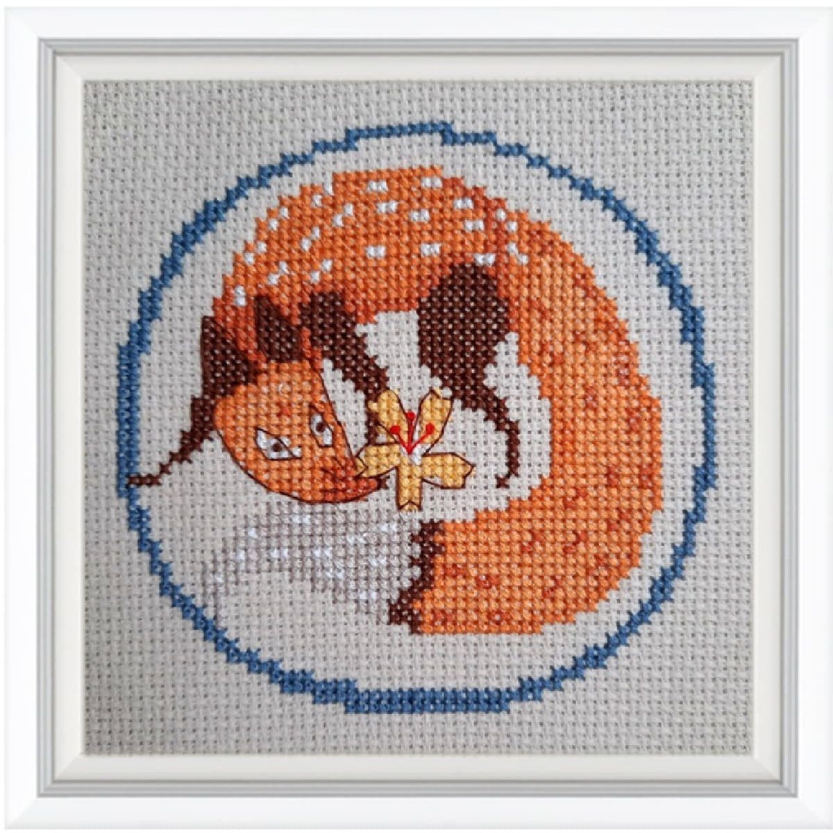 RTO Kreativset RTO Kreuzstich Stickpackung "Fuchs", Zählmuster, 11x15cm, (embroidery kit by Marussia)