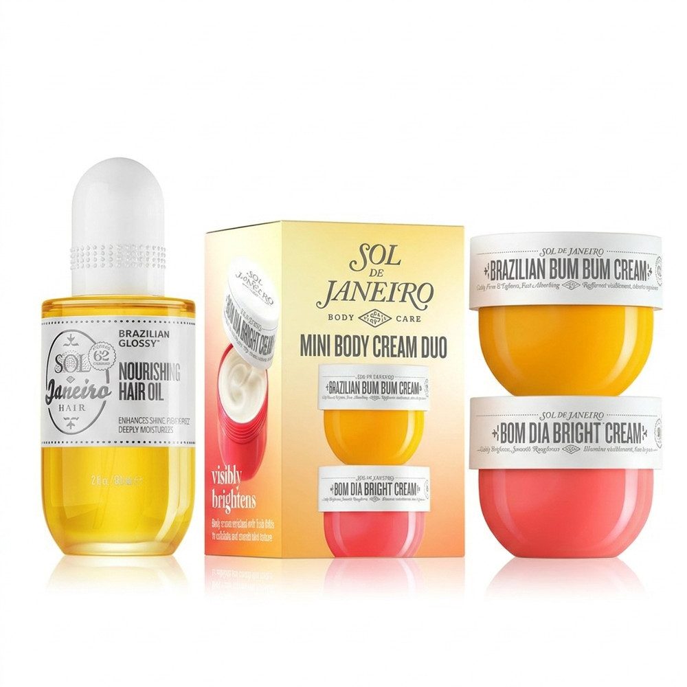 Sol de Janeiro Haaröl Sol de Janeiro Hair Oil und Mini Body Cream Pflege Duo, Pflegendes Haaröl und Body Cream im praktischen Duo