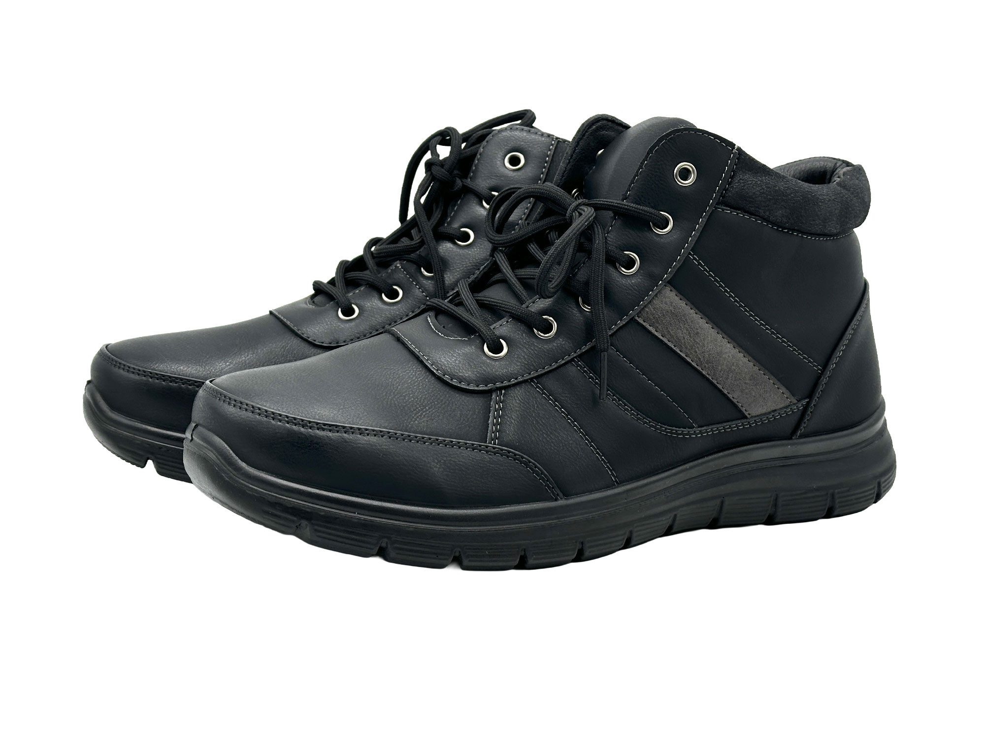 Nowaland Warme Herren Winterstiefeletten mit Schnürung und Profilsohle Winterstiefelette Wasserabweisend, rutschfest, warm gefüttert