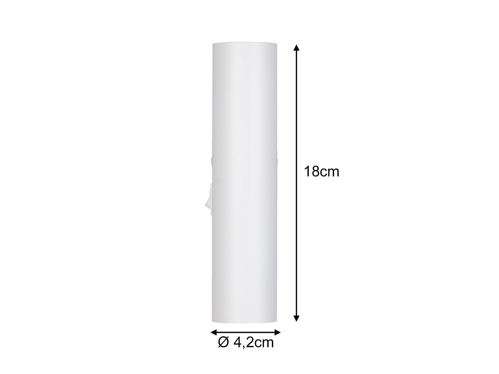 Reality Leuchten LED Wandleuchte Up and Down mit Schalter, Höhe 18cm, Leuchtmittel dimmbar, LED wechselbar, Warmweiß, indirekt-e Wand-Beleuchtung innen, Wandlampe Bett & Nachttischlampe