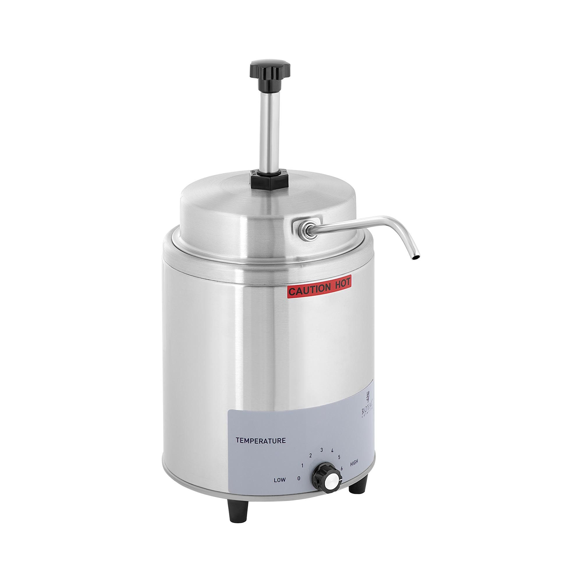 Royal Catering Speisenwärmer Saucenspender mit Warmhaltefunktion Pumpspender Dosierspender 4,5 l