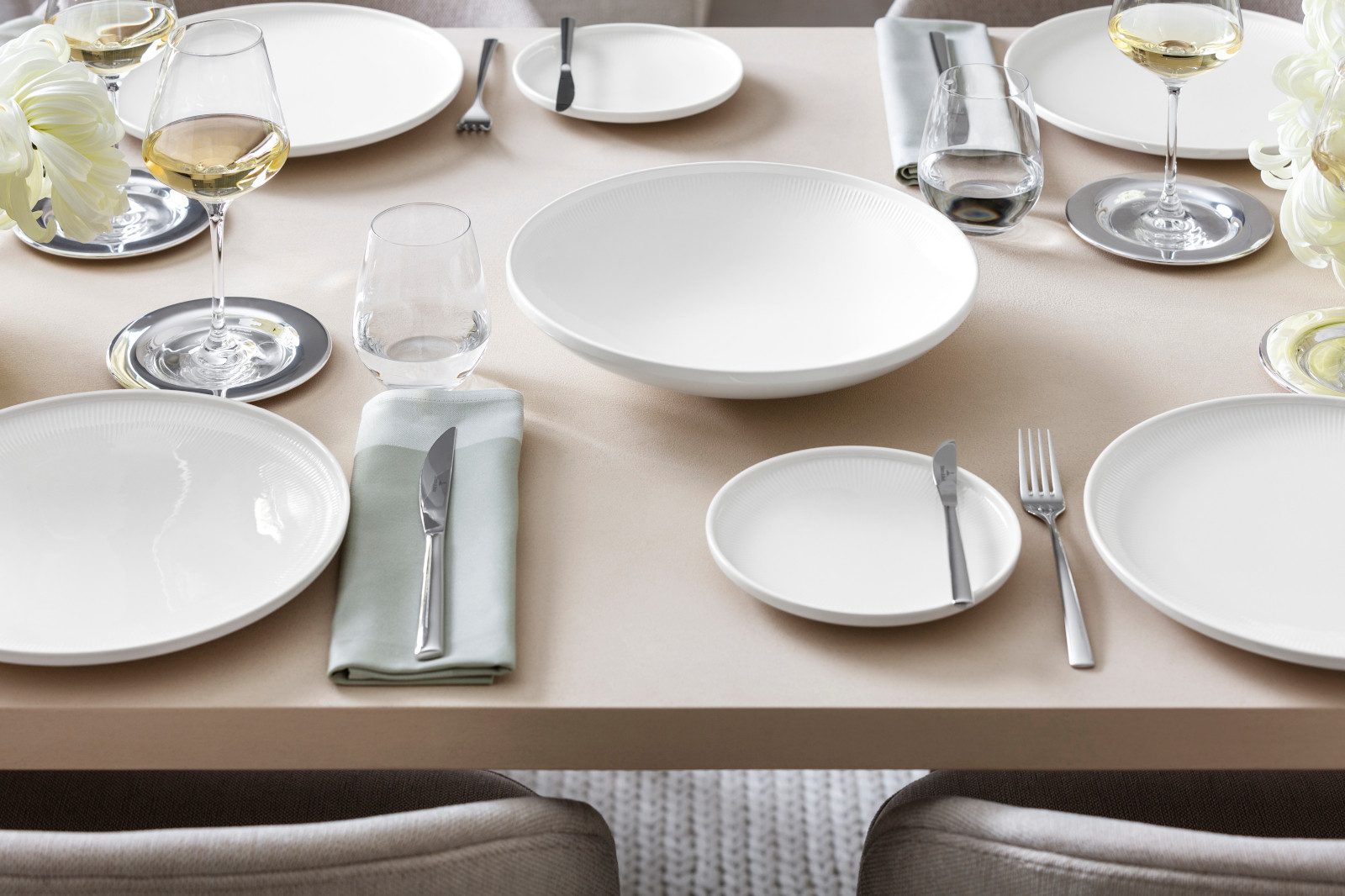 Villeroy & Boch Teller-Set Afina Brotteller weiß 17cm Set6, Premium Porcelain