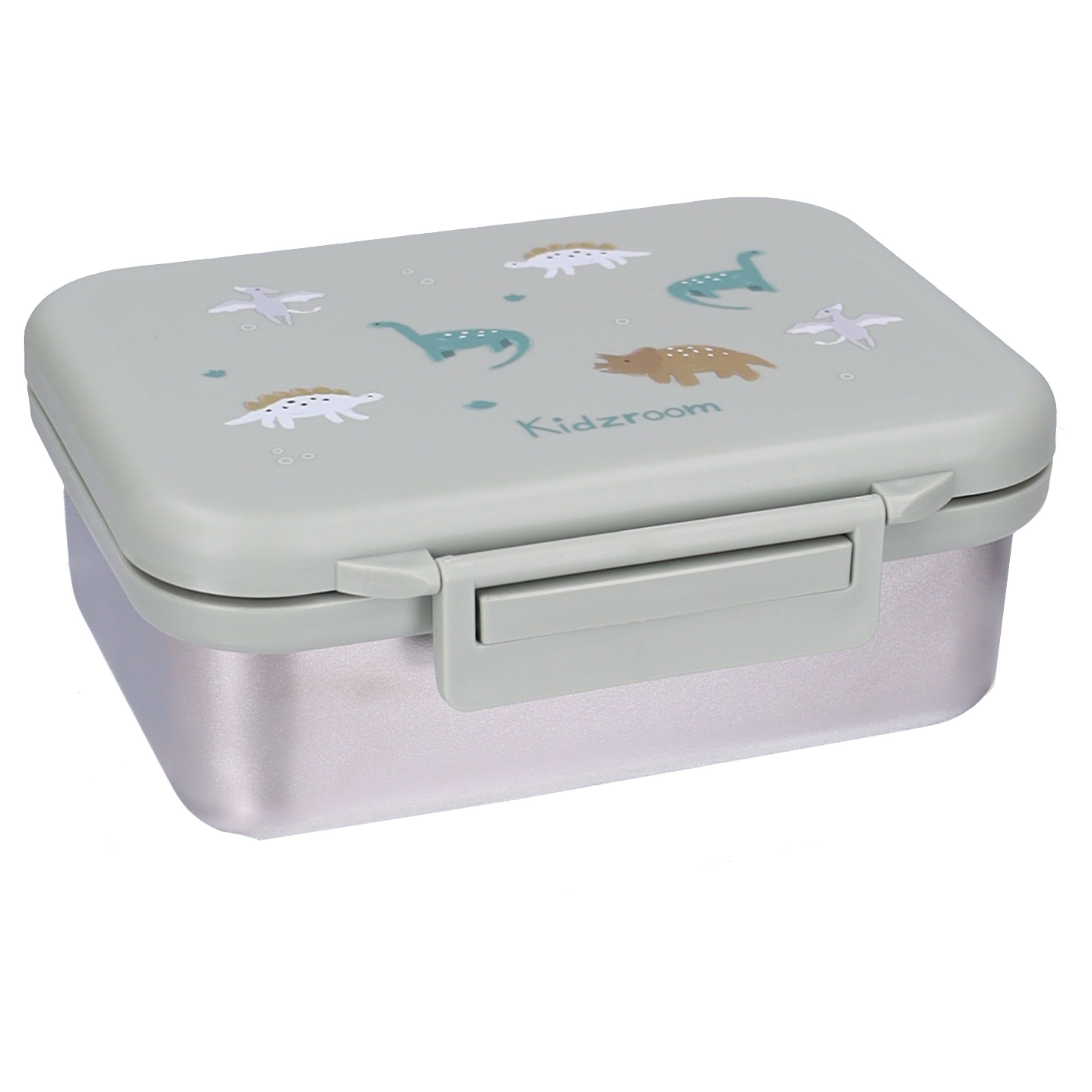 Kidzroom Lunchbox Small Talk Brotdose Kinder 1,8 l Snackbox mit Dinosaurier Motiv, Edelstahl, PP, (1-tlg)