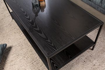 riess-ambiente Couchtisch SLIM LINE 120cm schwarz (Einzelartikel, 1-St), Wohnzimmer · Holzwerkstoff · Metall · mit Ablage · Industrial